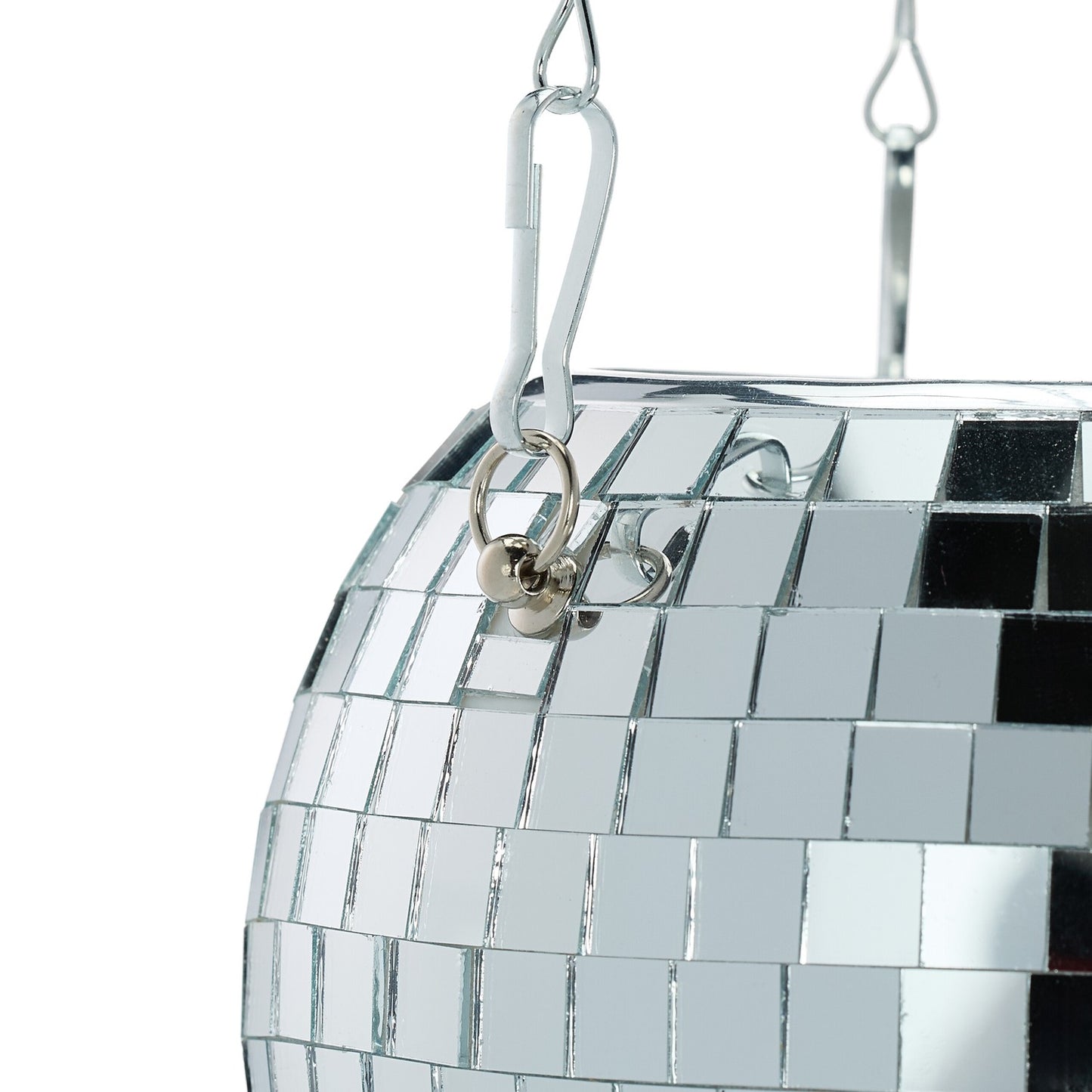 Hanging flower pot with disco ball