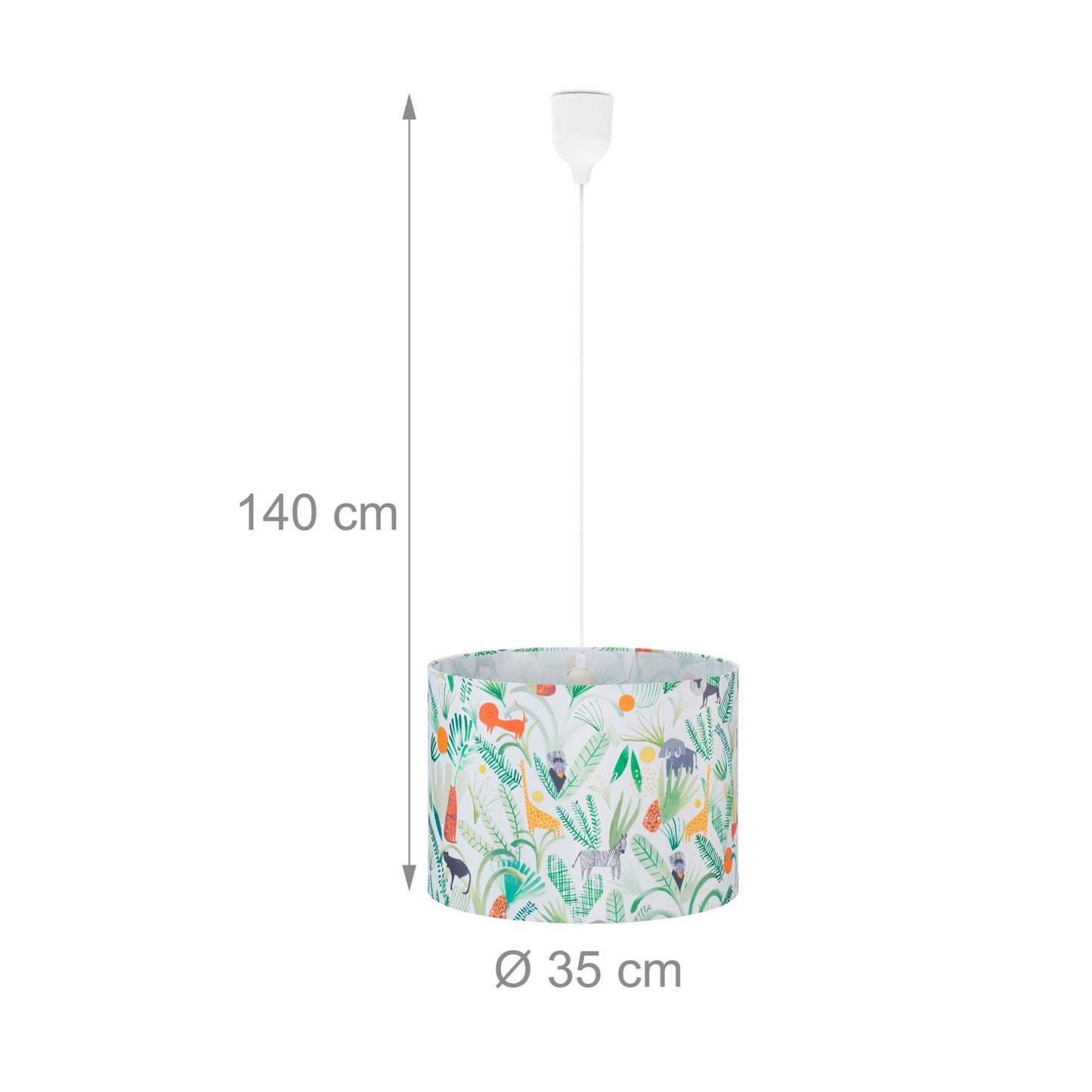 Hanging jungle lamp for the children's room