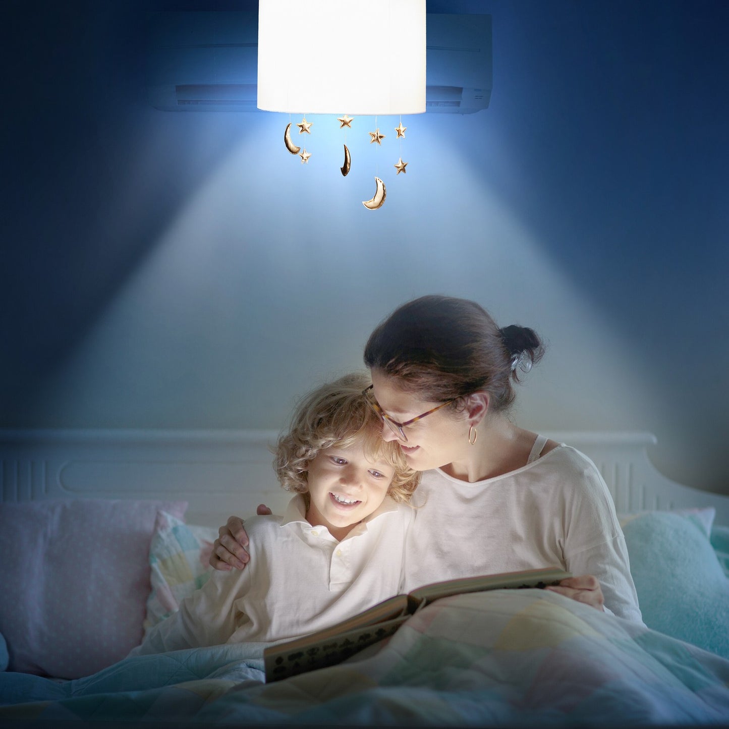 Hanging lamp Children's room Moons & stars