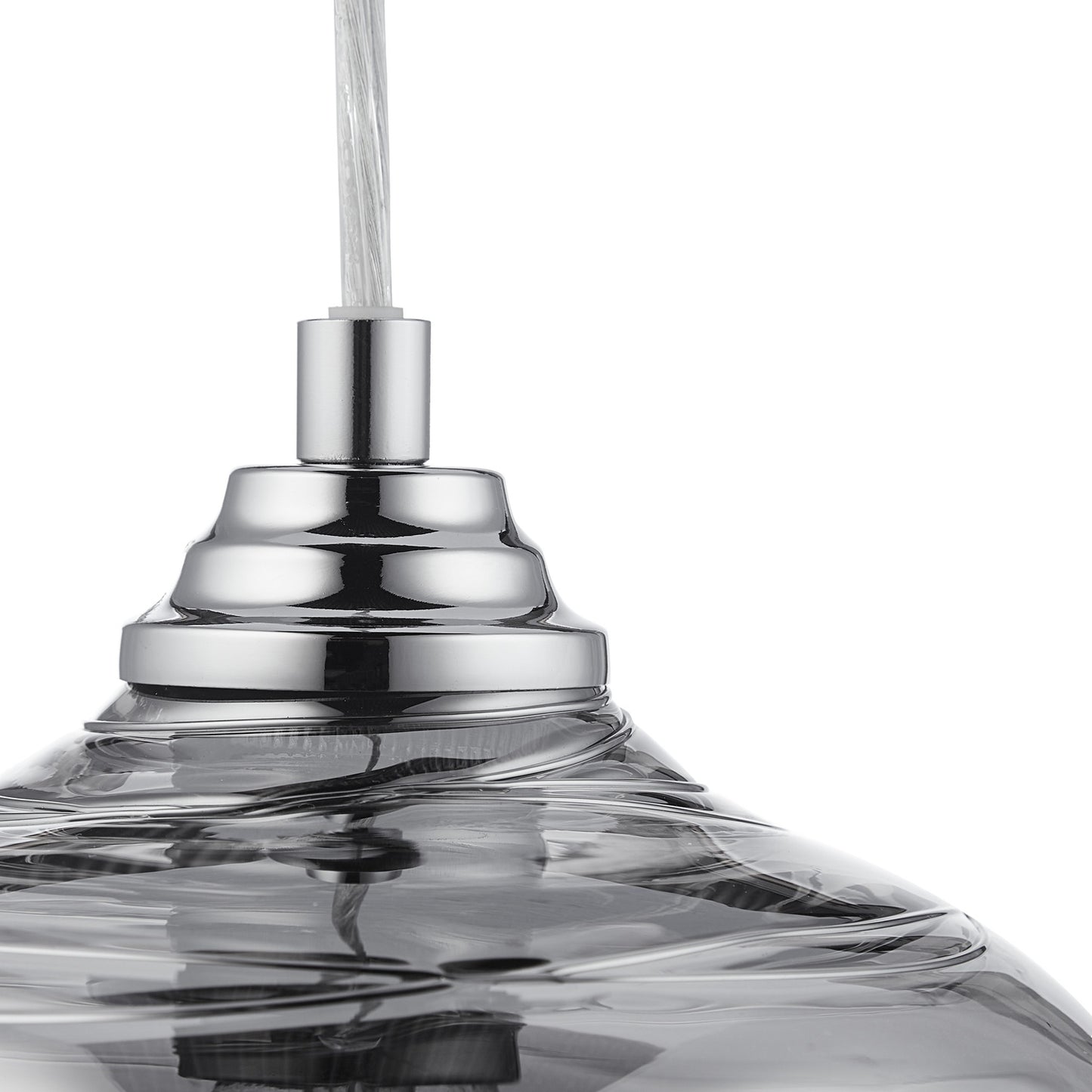 Hanging lamp with glass shade