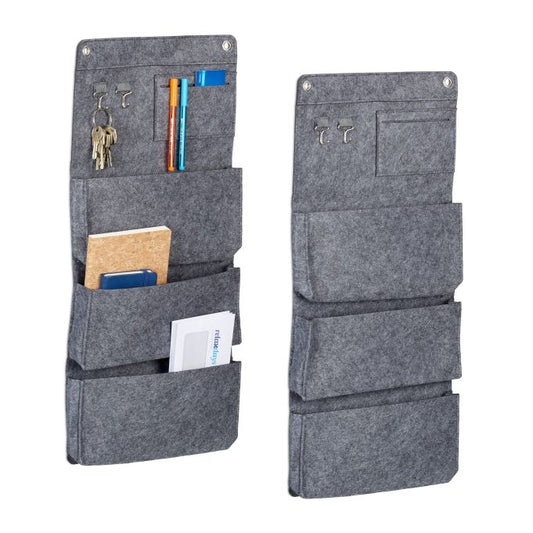 Hanging organizer set of 2 3 compartments