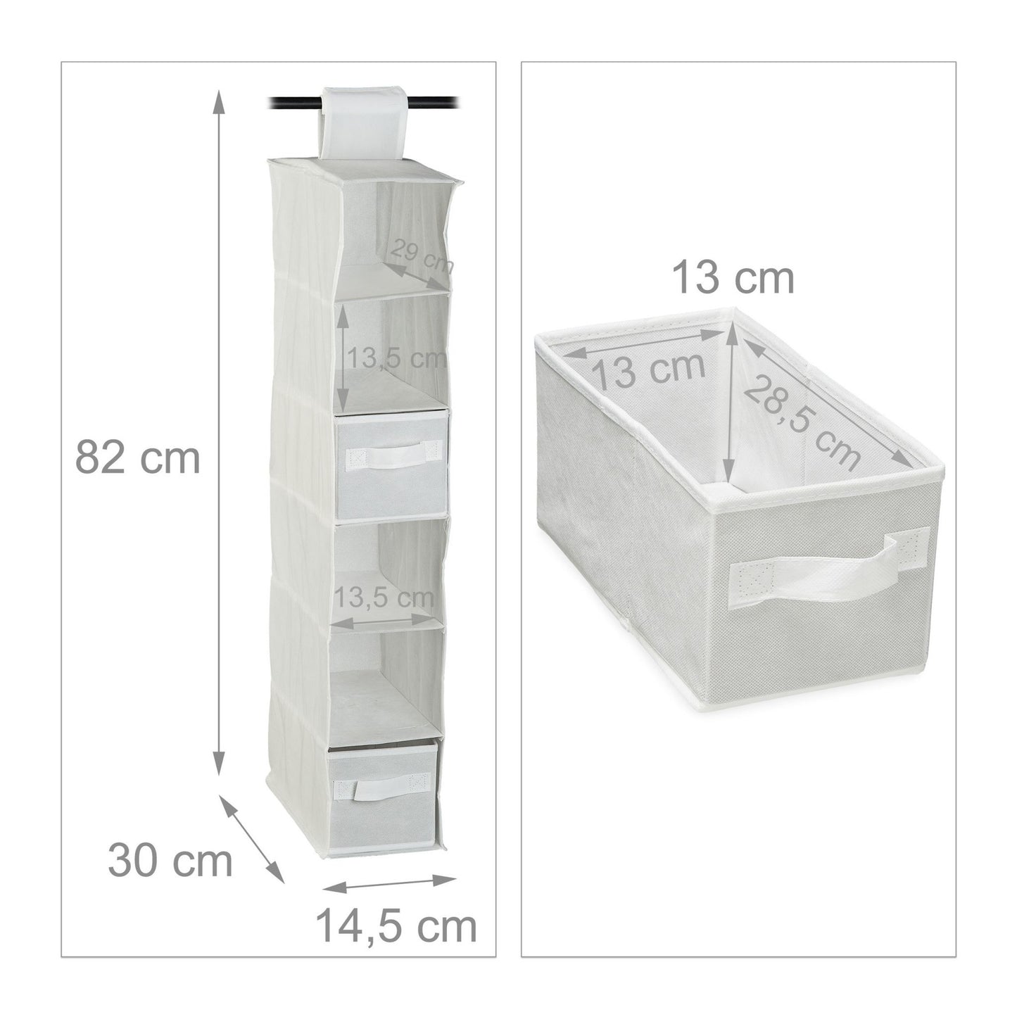 Hanging shelf for wardrobe