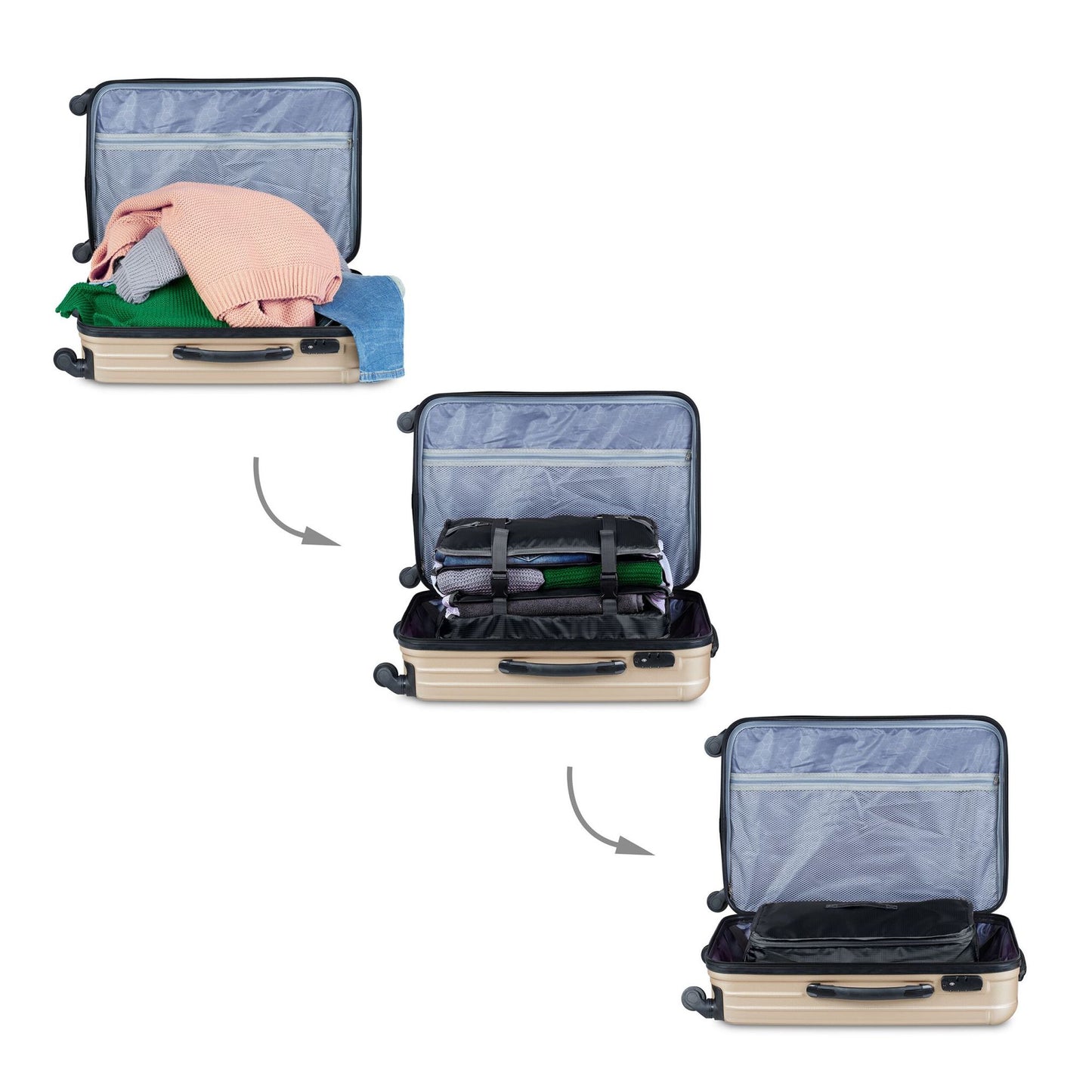 Hanging travel organizer 4 compartments
