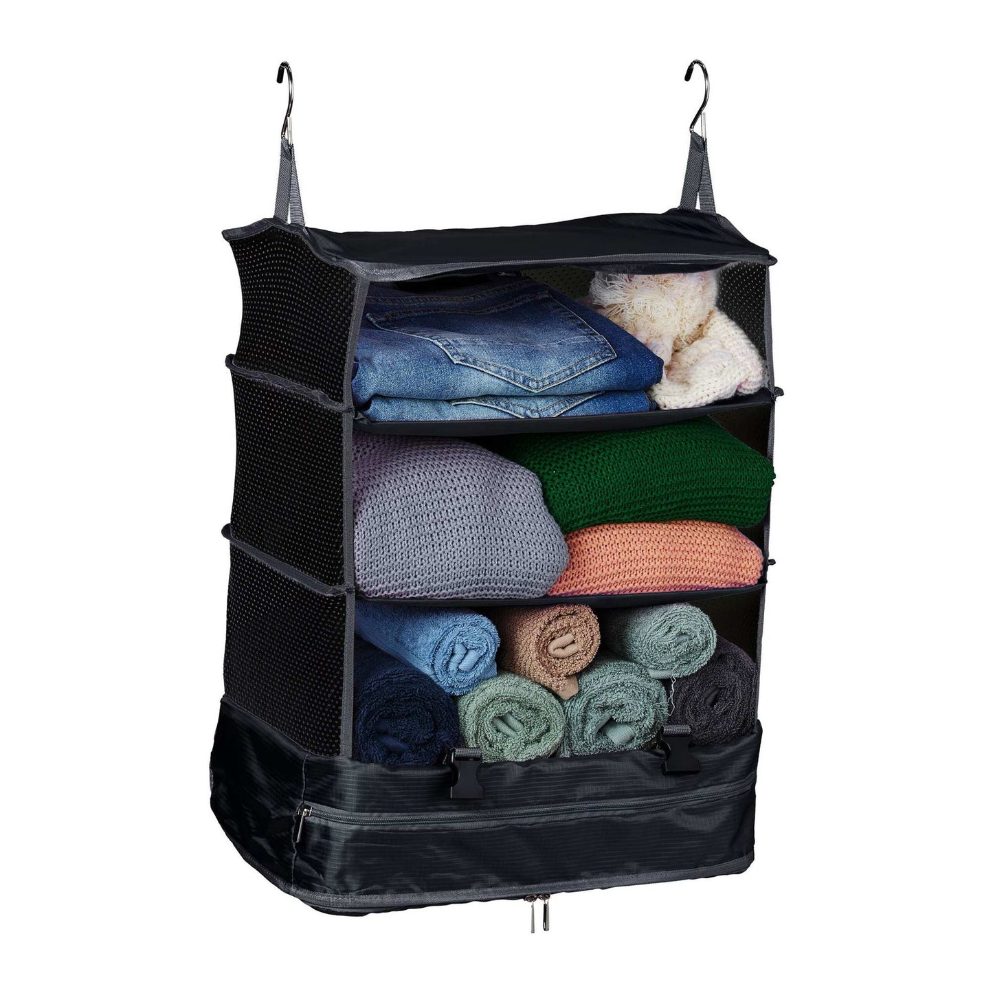 Hanging travel organizer 4 compartments