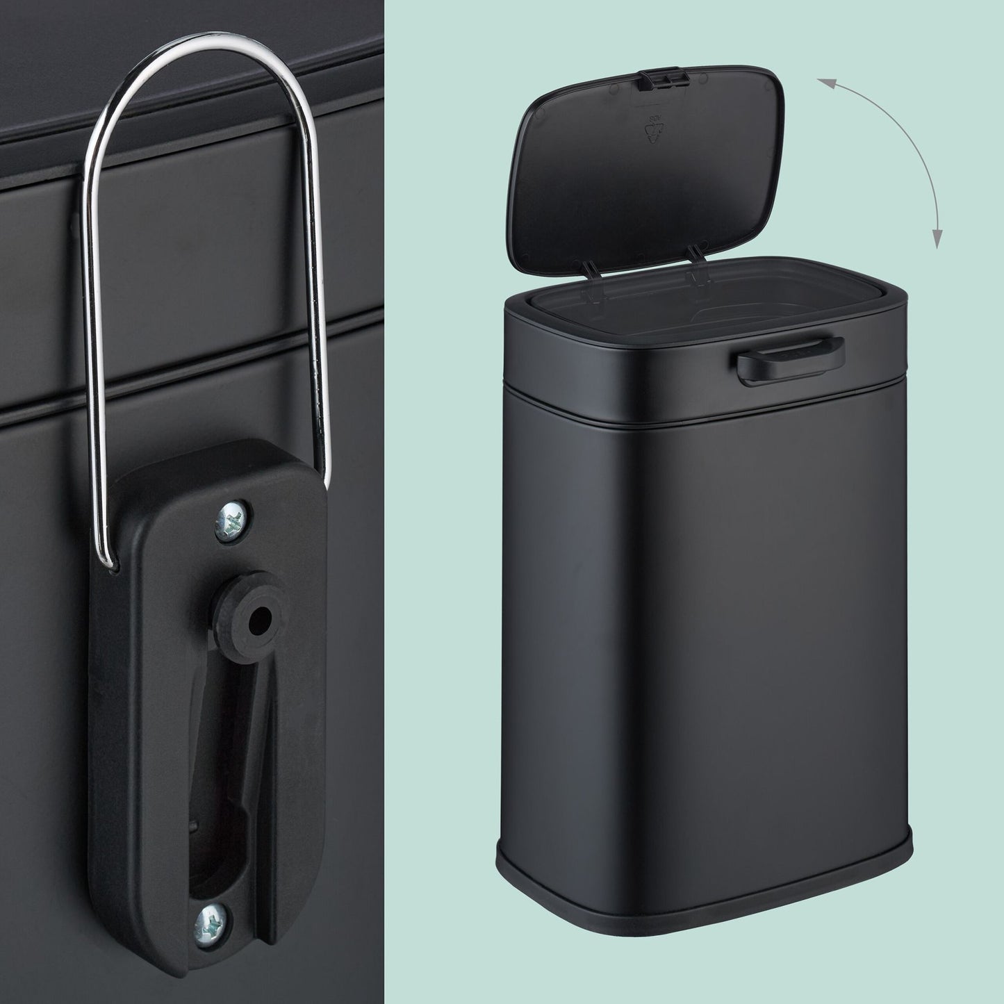Hanging waste bin for kitchen 5l