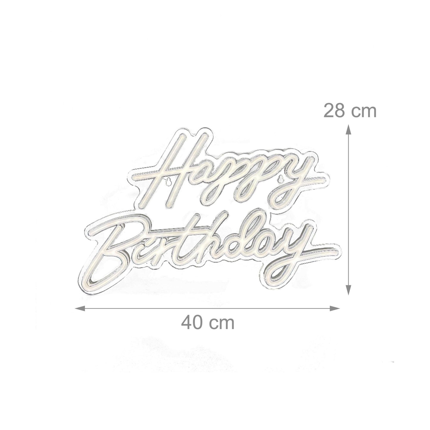 Happy Birthday LED Sign – Acrylic, USB Powered