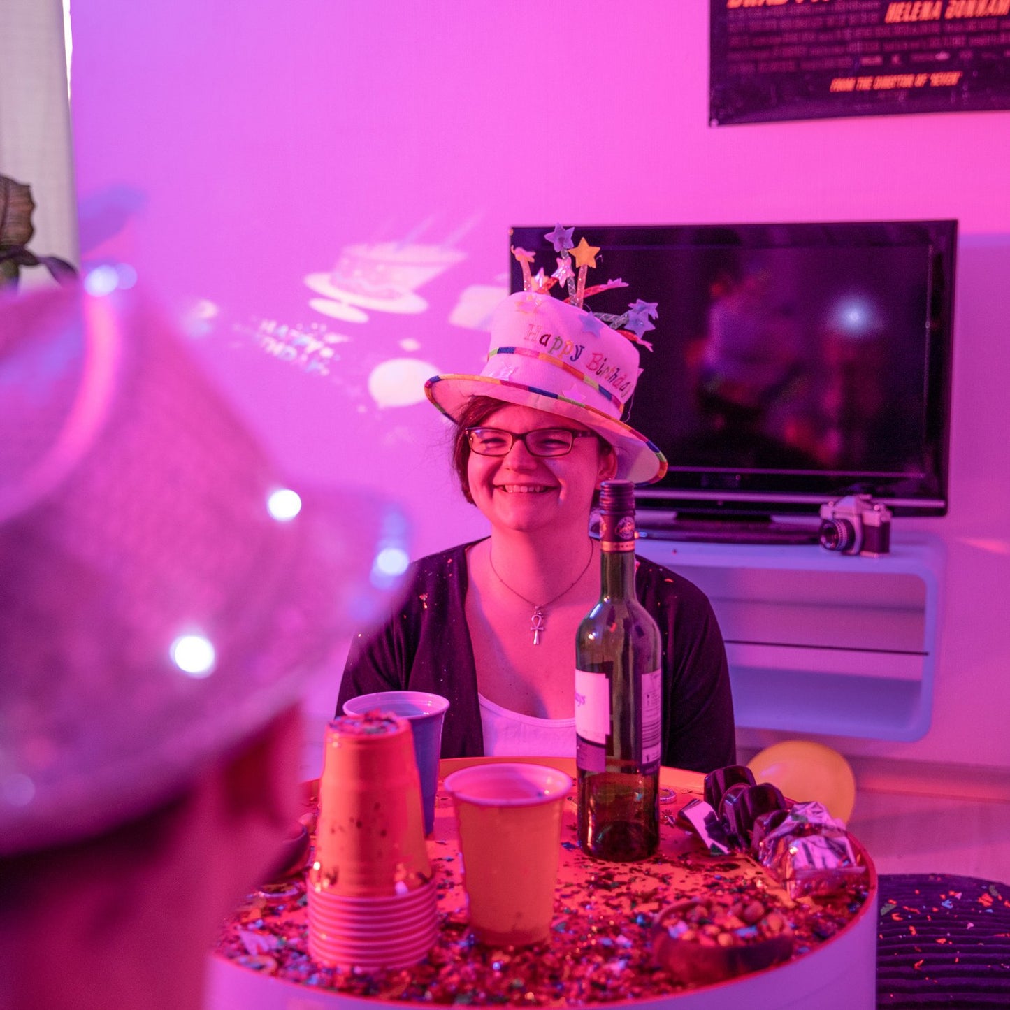 Happy birthday hat cake