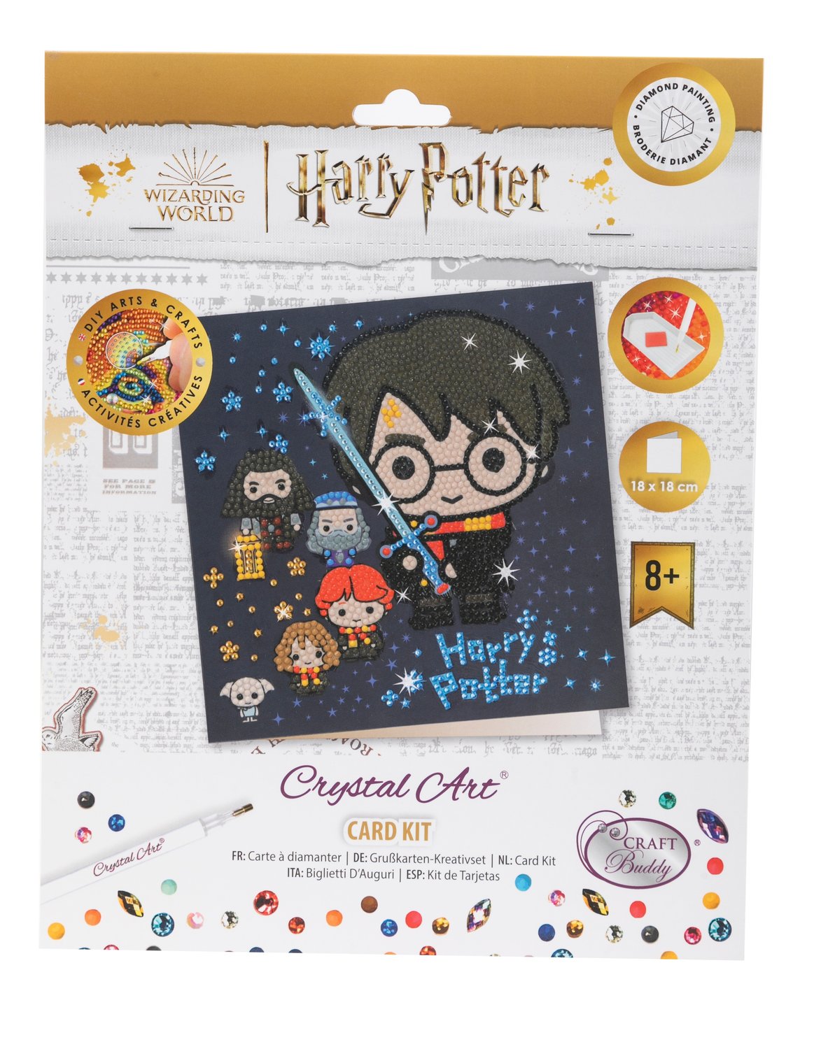 Harry Potter Crystal Art Card, 18x18 cm Size
