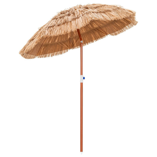 Hawaiian Beach Umbrella with Carry Bag & Tilting Design Table Umbrella 175 cm