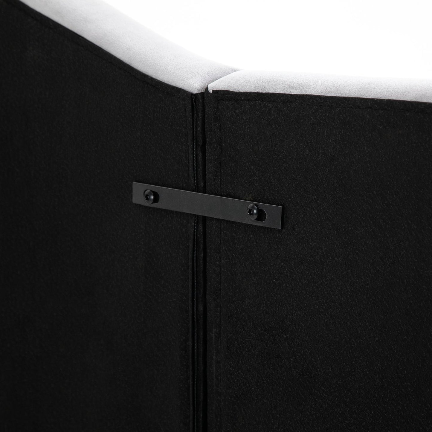 Gray padded headboard - Modern design, 185x134 Cm
