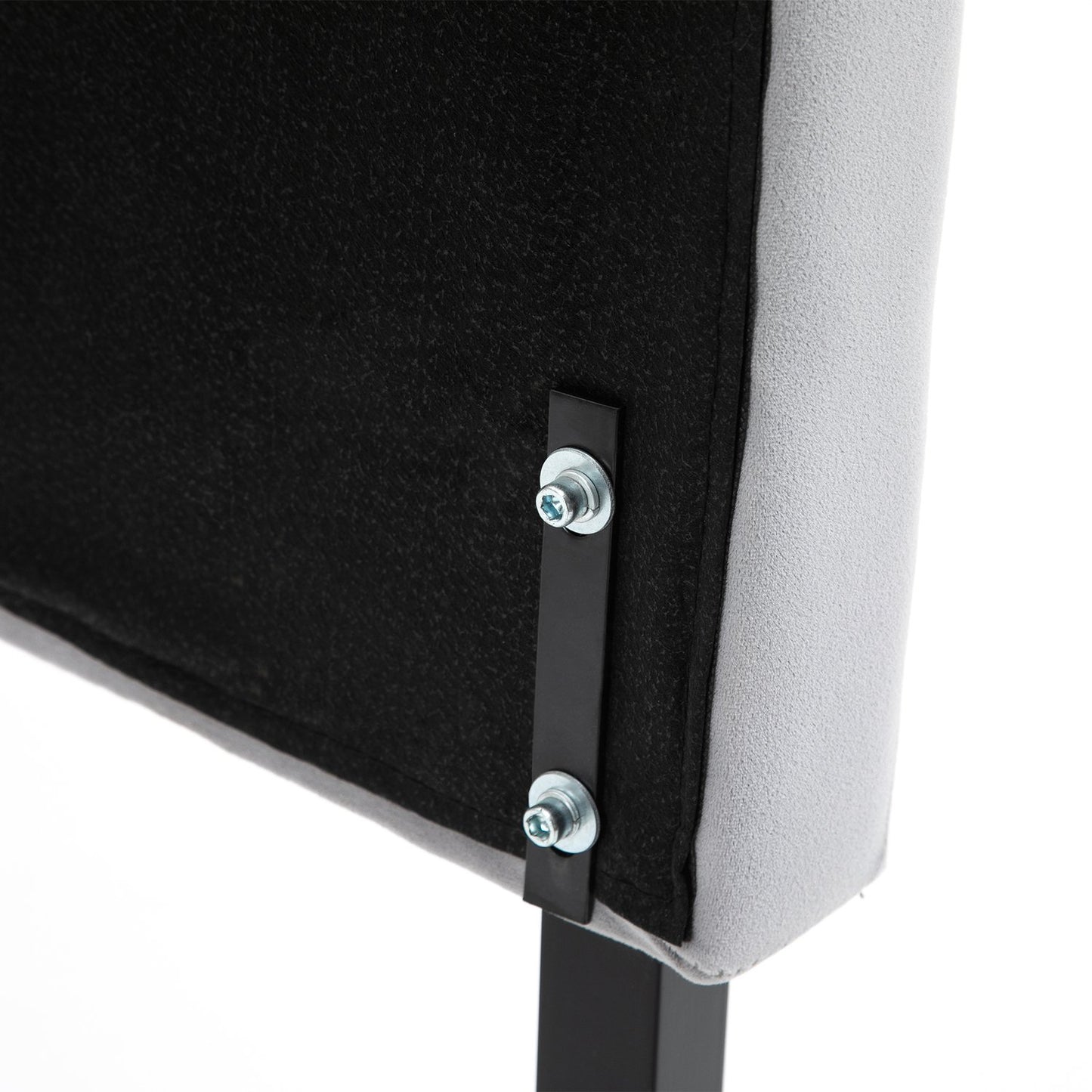 Gray padded headboard - Modern design, 185x134 Cm