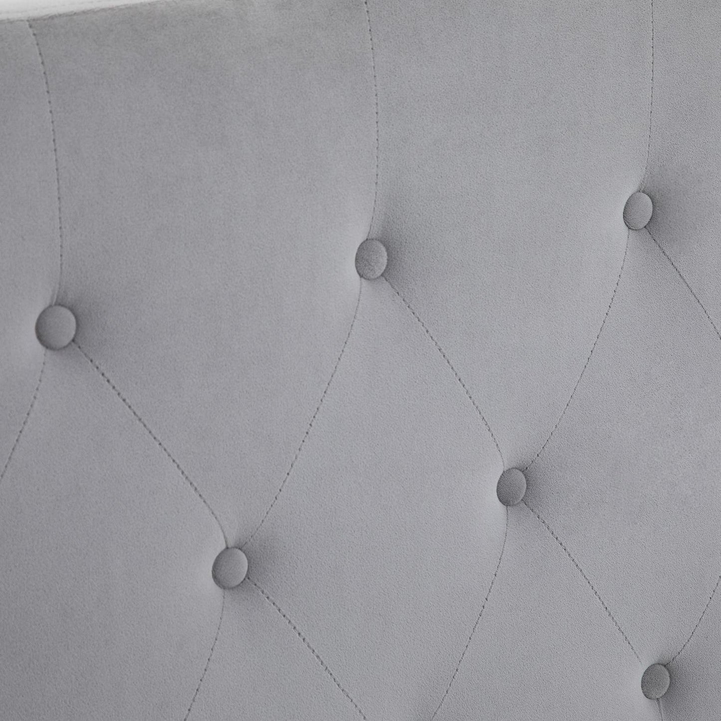 Gray padded headboard - Modern design, 185x134 Cm