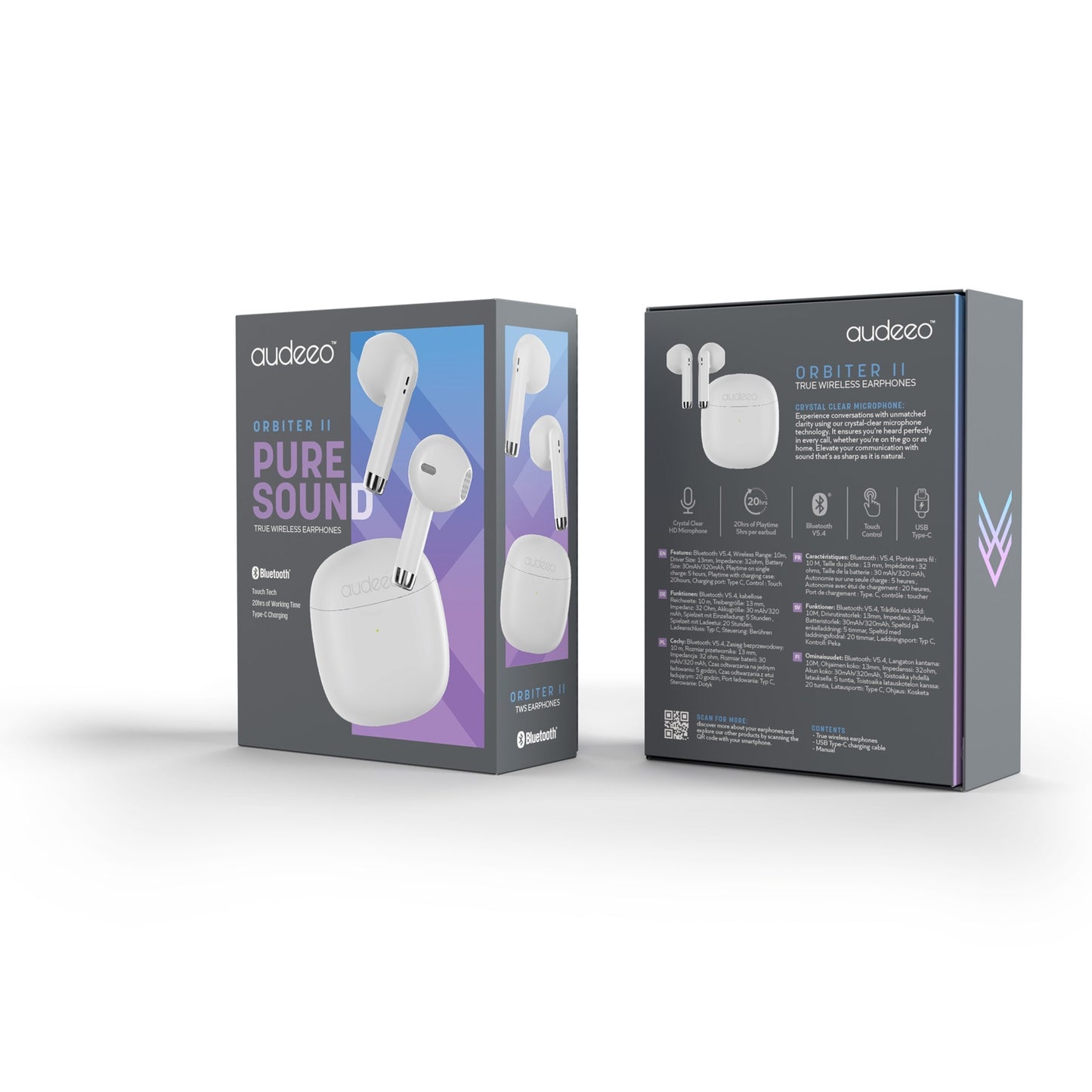 Headphones Earbuds TWS Orbiter White