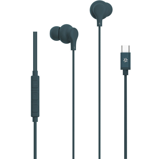 Headphones In-Ear Cable USB-C UP1600 Blue-green