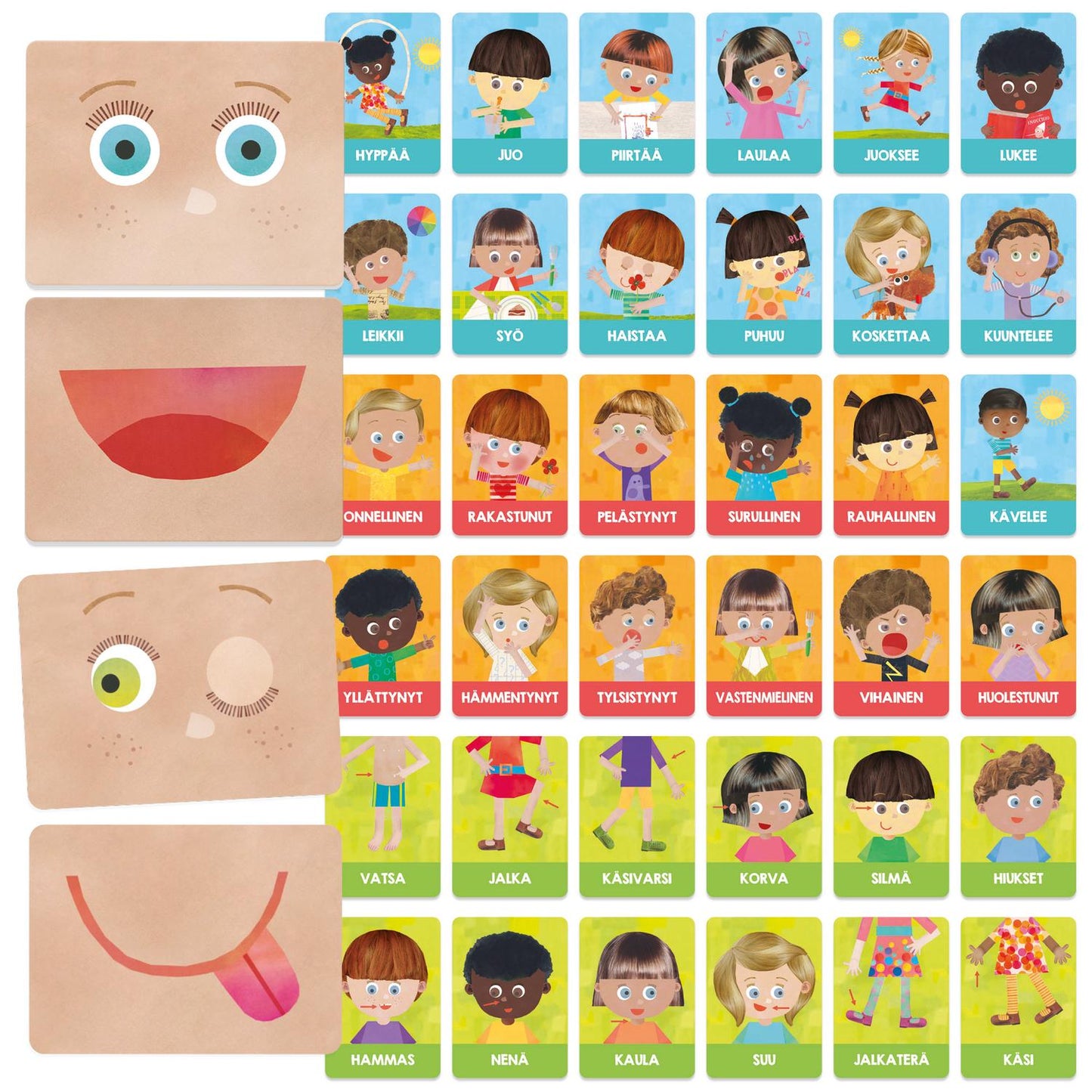 Headu Flashcards Emotions And Actions Montessori (In Finnish Lang.)