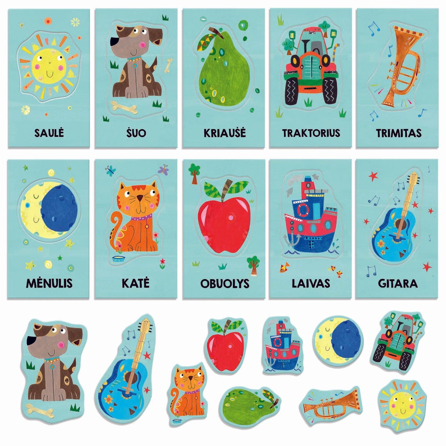 Headu Montessori Baby Flashcards (In Lithuanian Lang.)