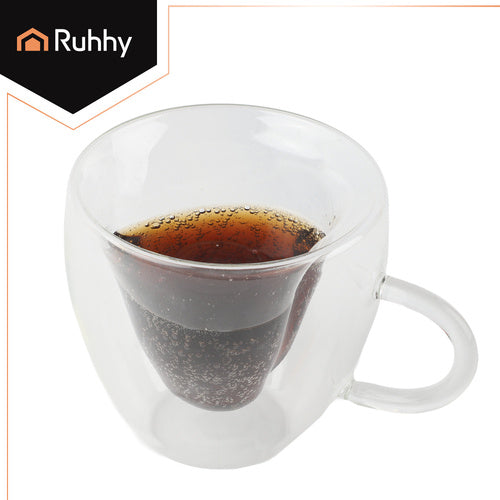 Heart-Shaped Thermal Glass, 240ml, Double-Walled