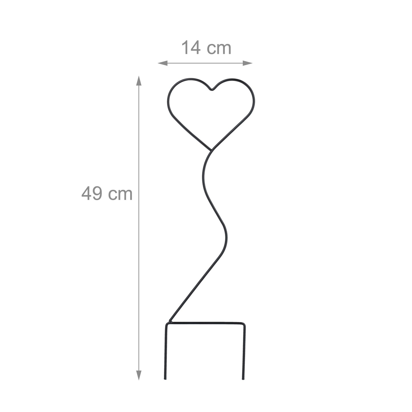 Heart climbing supports in a set of 4