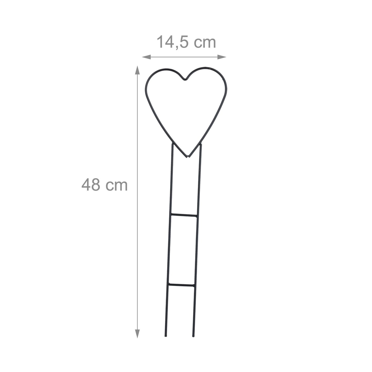 Heart climbing supports in a set of 4