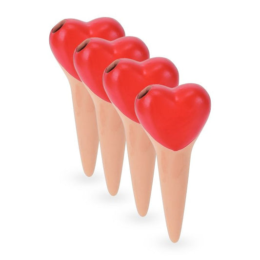 Heart of clay cone - 4 pcs