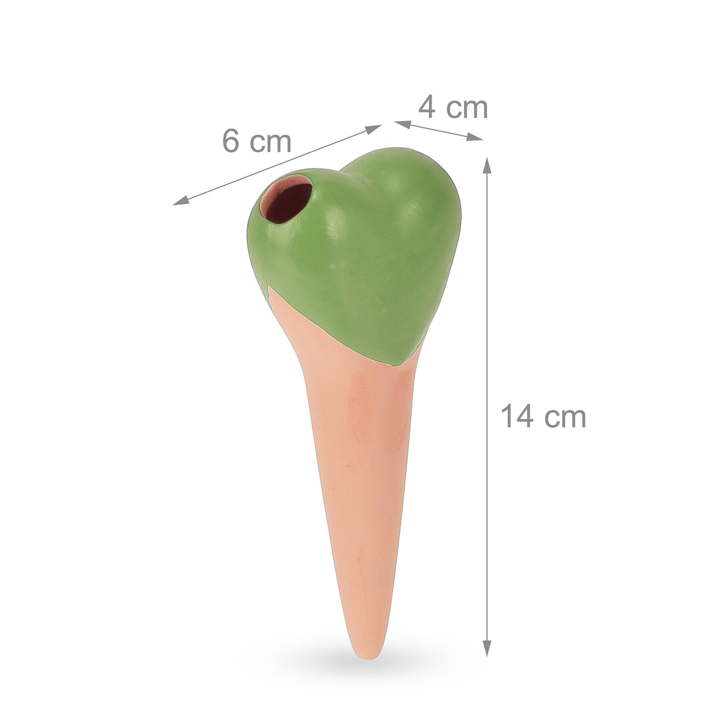 Heart of clay cone - 4 pcs
