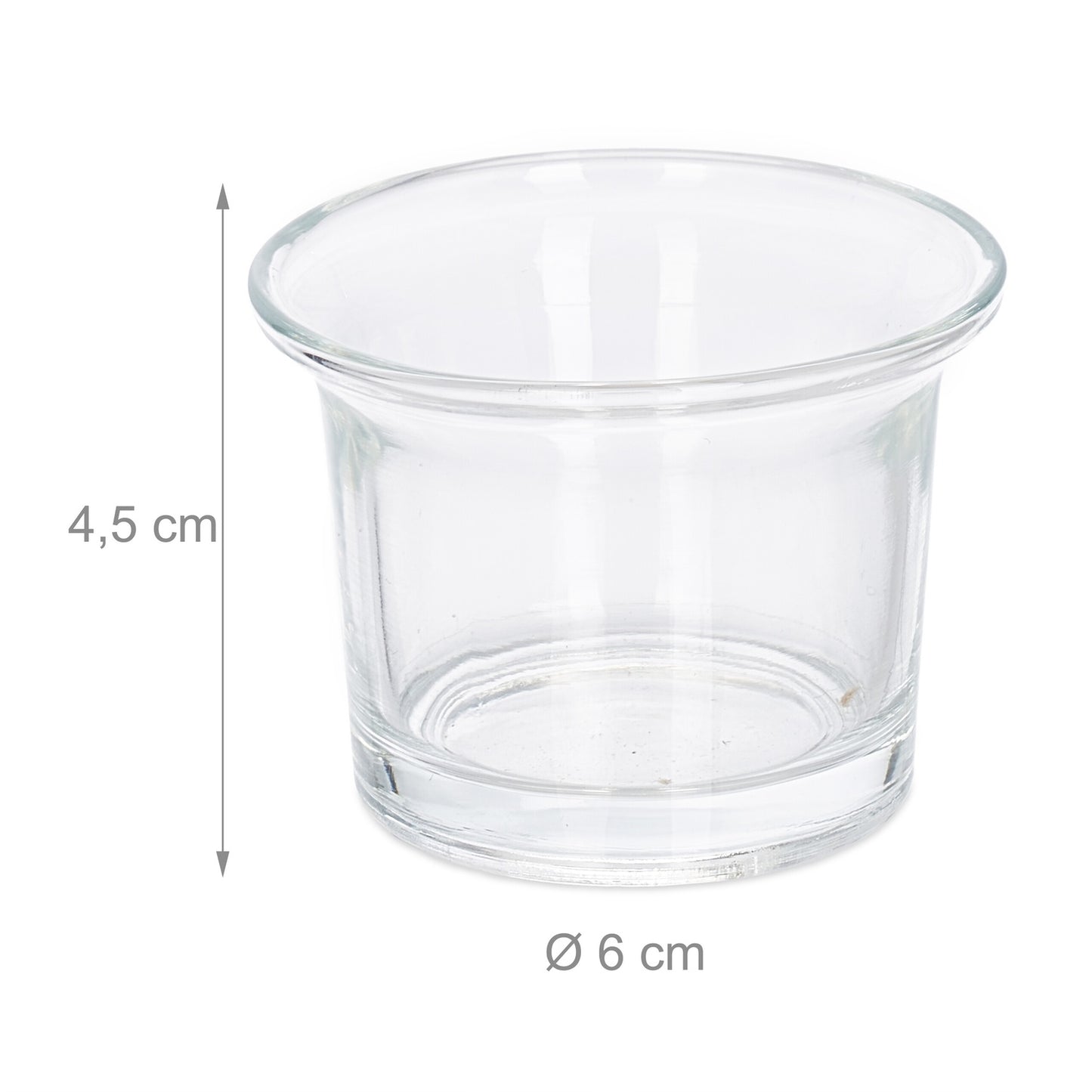 Heat candle holder in glass - 12 pcs