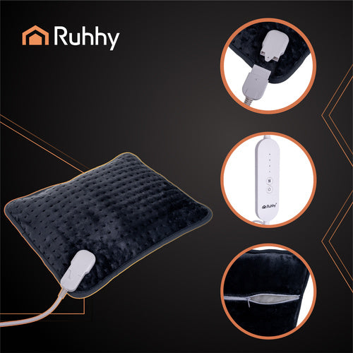 Heated Electric Pillow, 40x30 cm, 4 Temp Levels