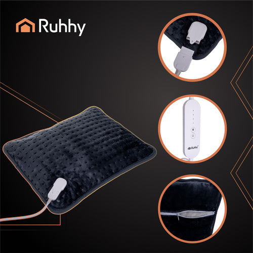 Heated Electric Pillow, 60x38 cm, 4 Temp Levels