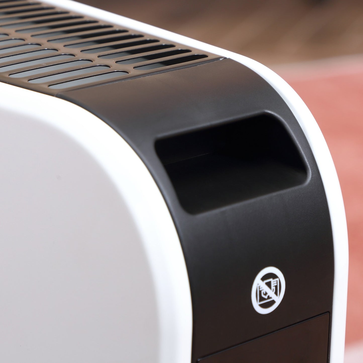 Electric fan heater 2180W, 3 heat levels, timer, white