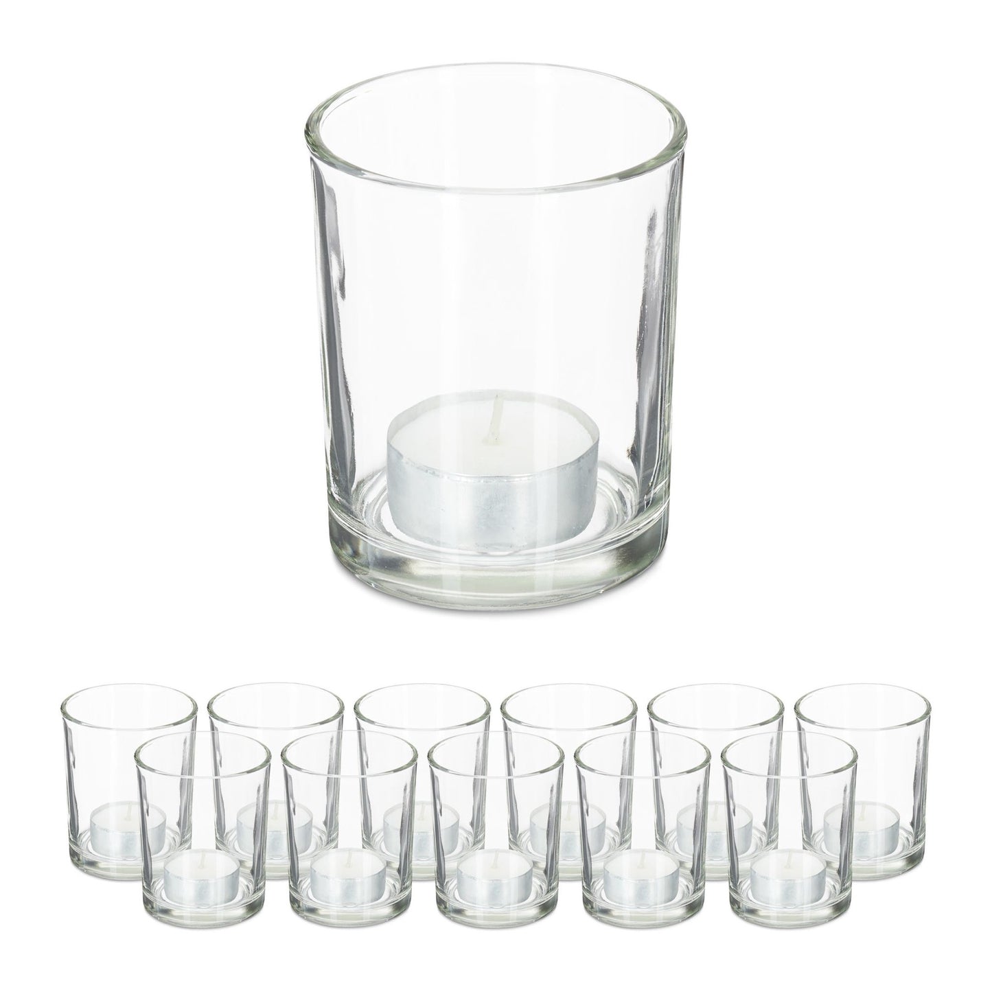 Heat light holder transparent set of 12