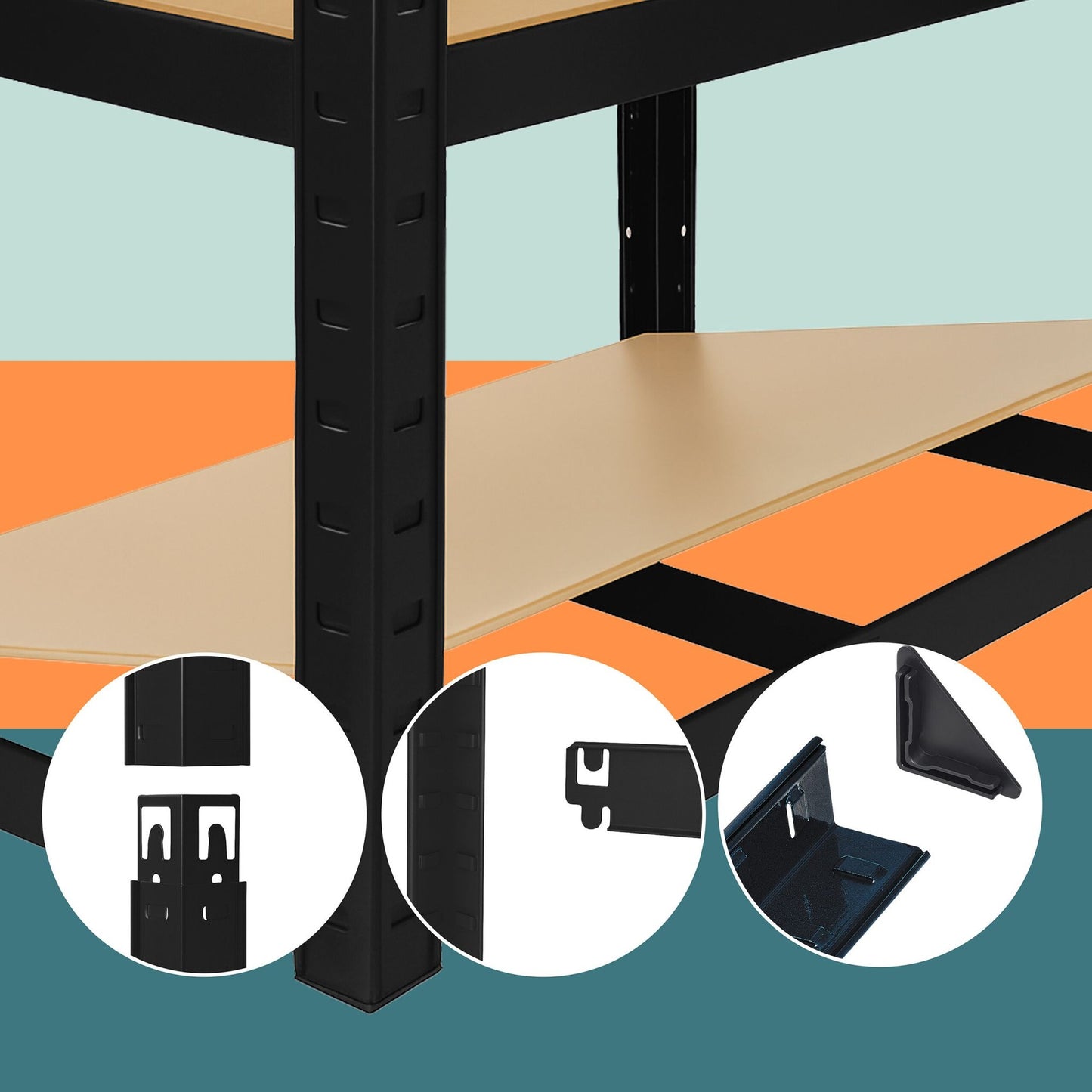 Heavy-Duty Adjustable Shelving Unit, 180x60x30 cm