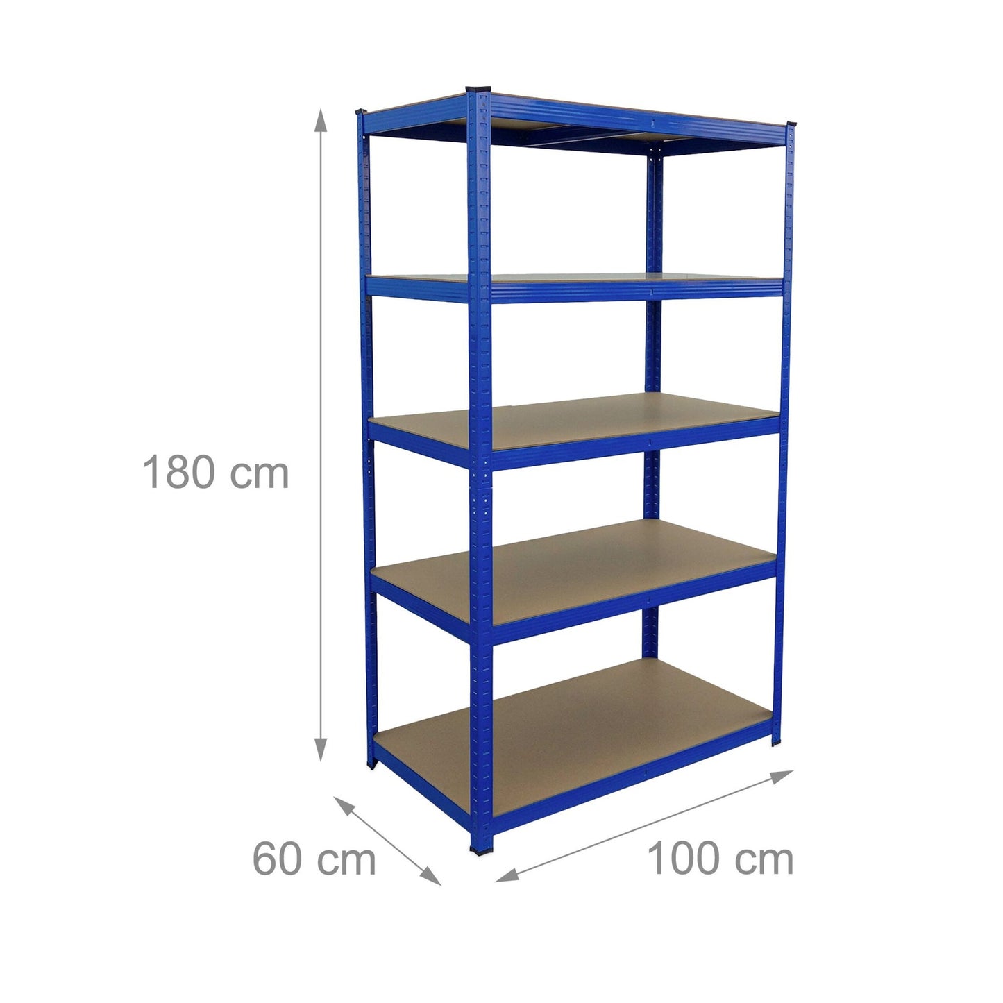 Heavy-Duty Adjustable Storage Shelf, 180x100x60 cm