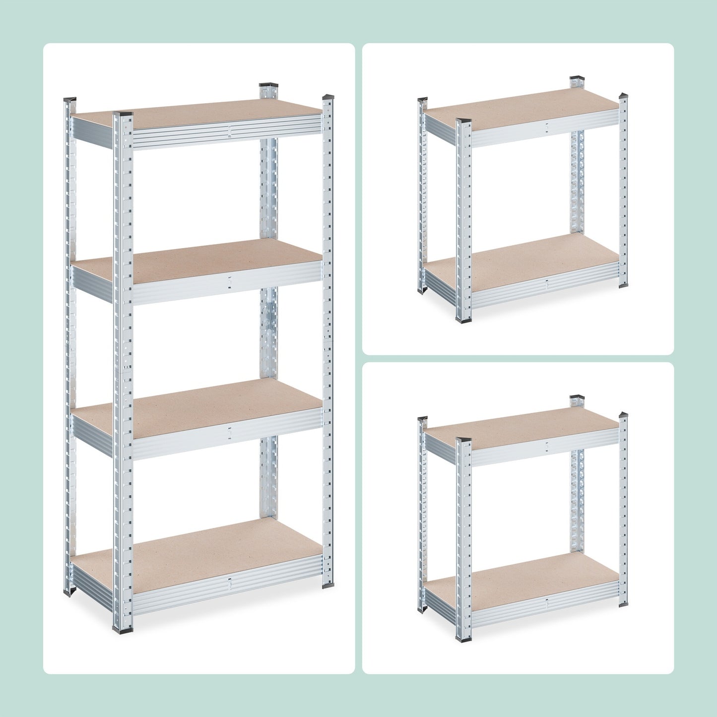 Heavy Duty Galvanised Metal Shelving Unit, Adjustable