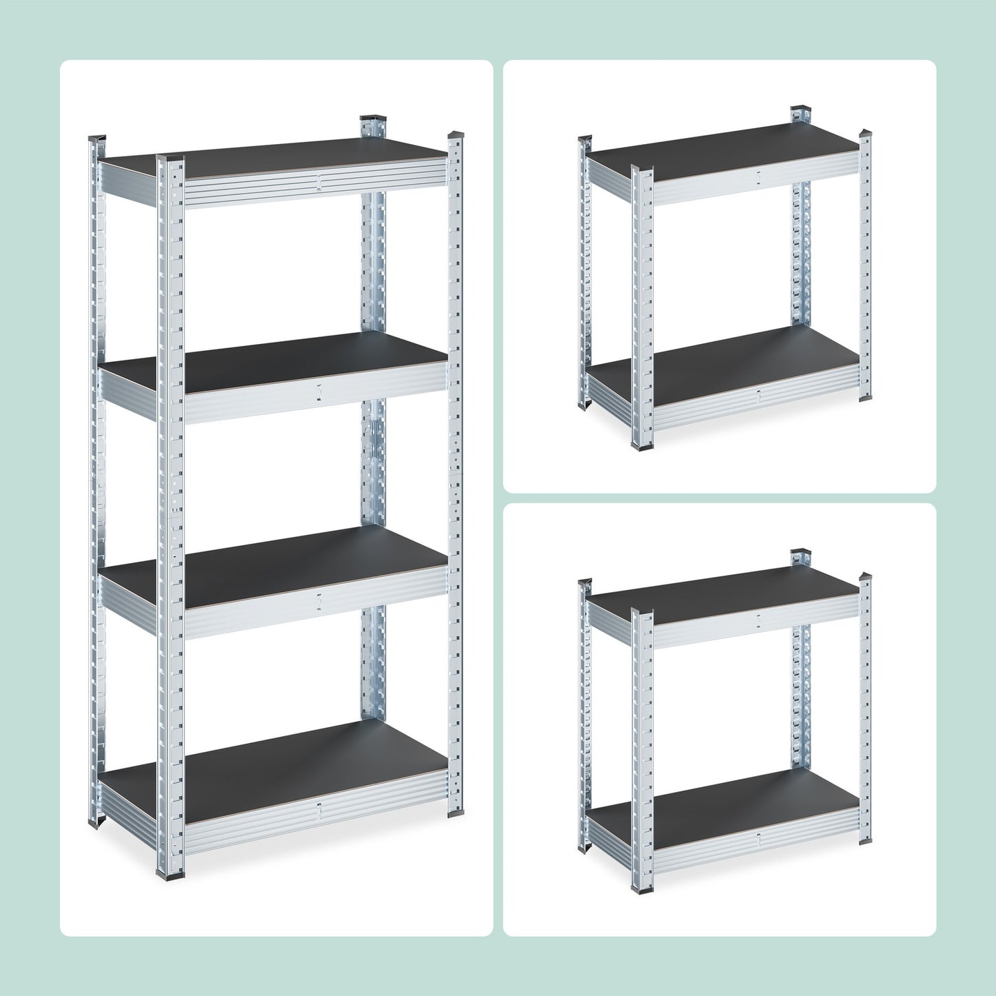 Heavy Duty Galvanised Metal Shelving Unit, Adjustable