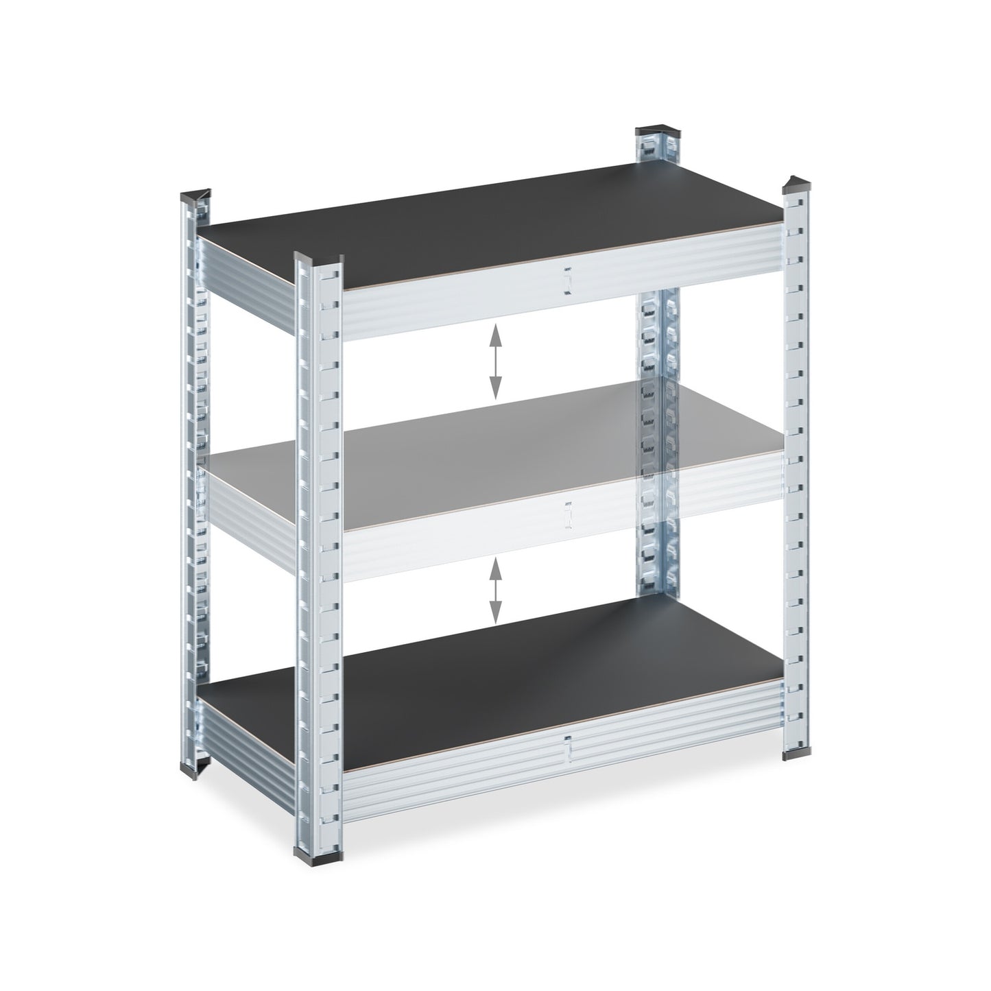 Heavy Duty Galvanised Metal Shelving Unit, Adjustable