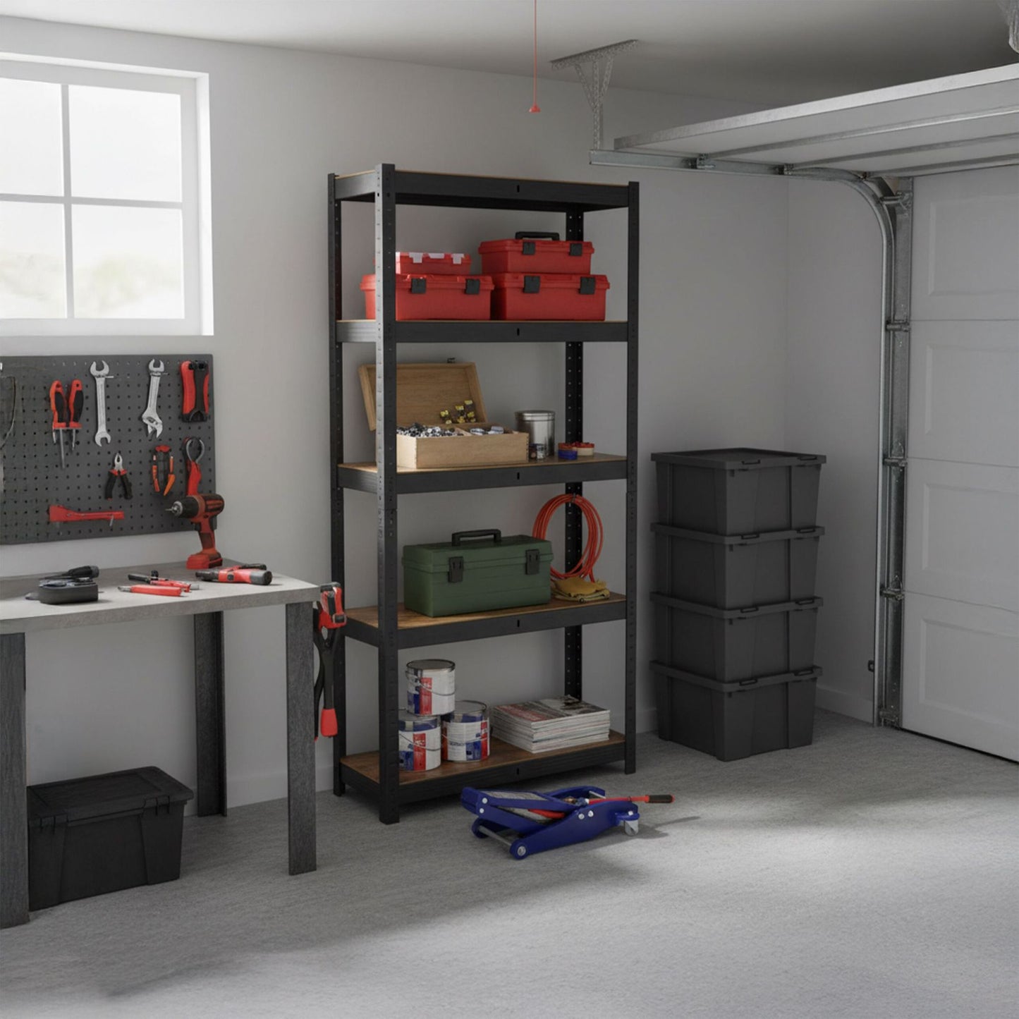 Heavy-Duty Metal Shelving Unit, 500kg Capacity