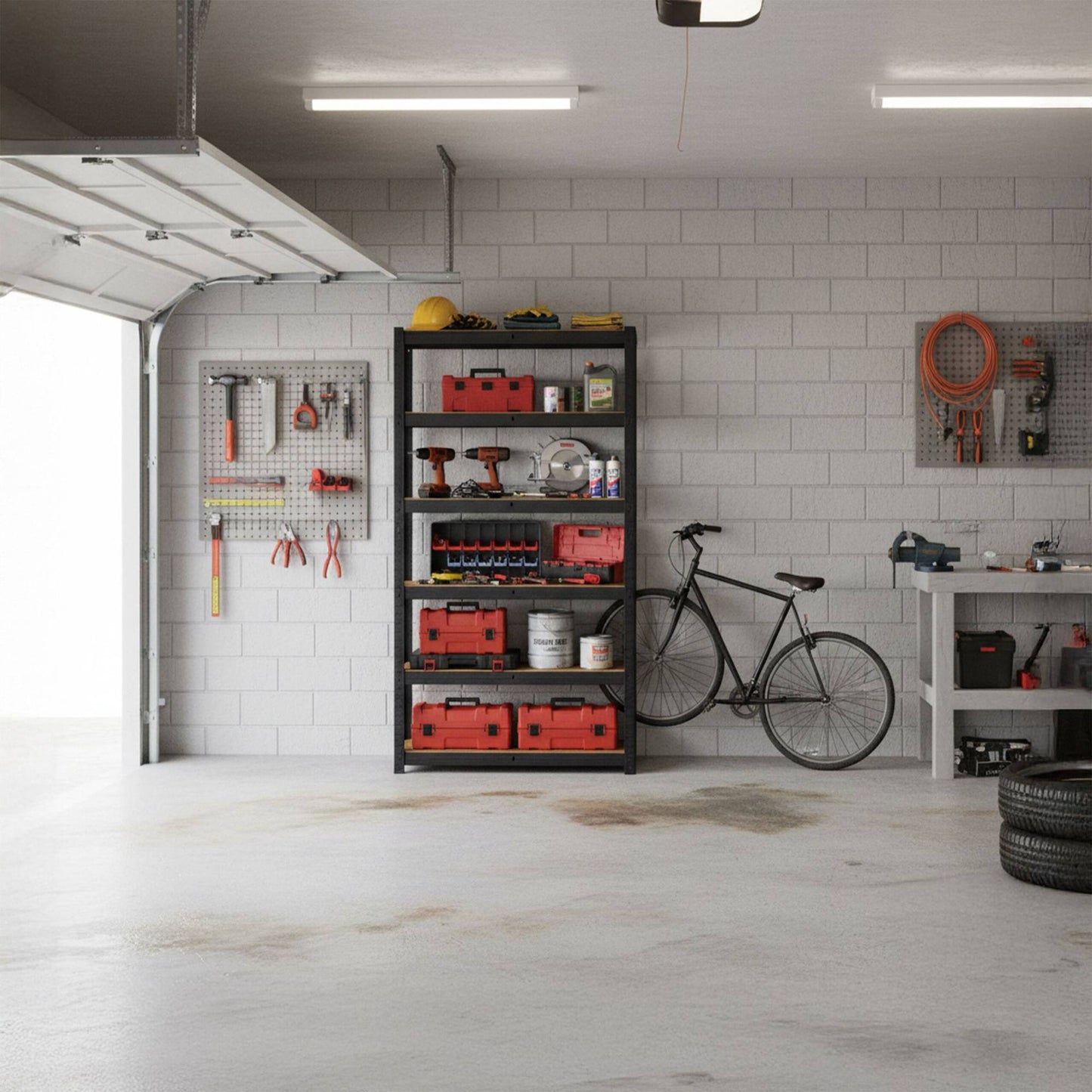 Heavy-Duty Metal Shelving Unit, 500kg Capacity