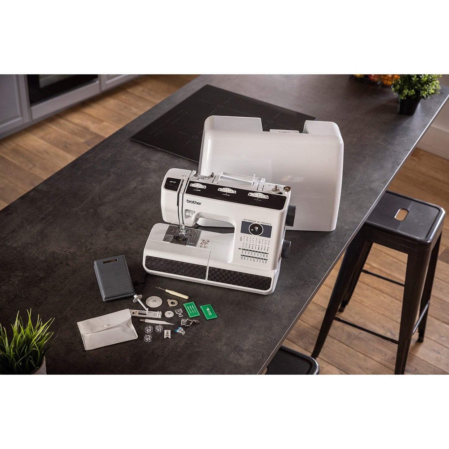 Heavy-Duty Sewing Machine, 27 Stitches, Twin Needle