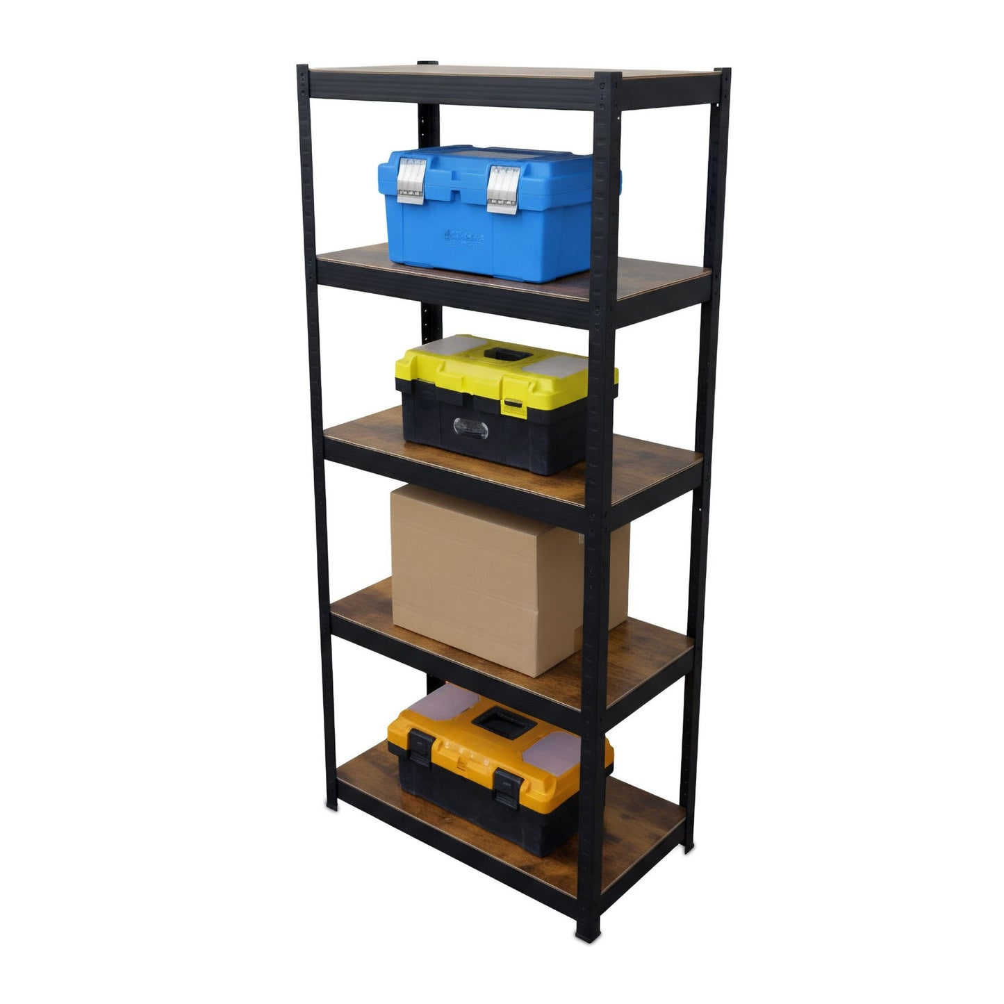 Heavy-Duty Steel Shelving Unit, 168x80x40 cm, 5 Shelves