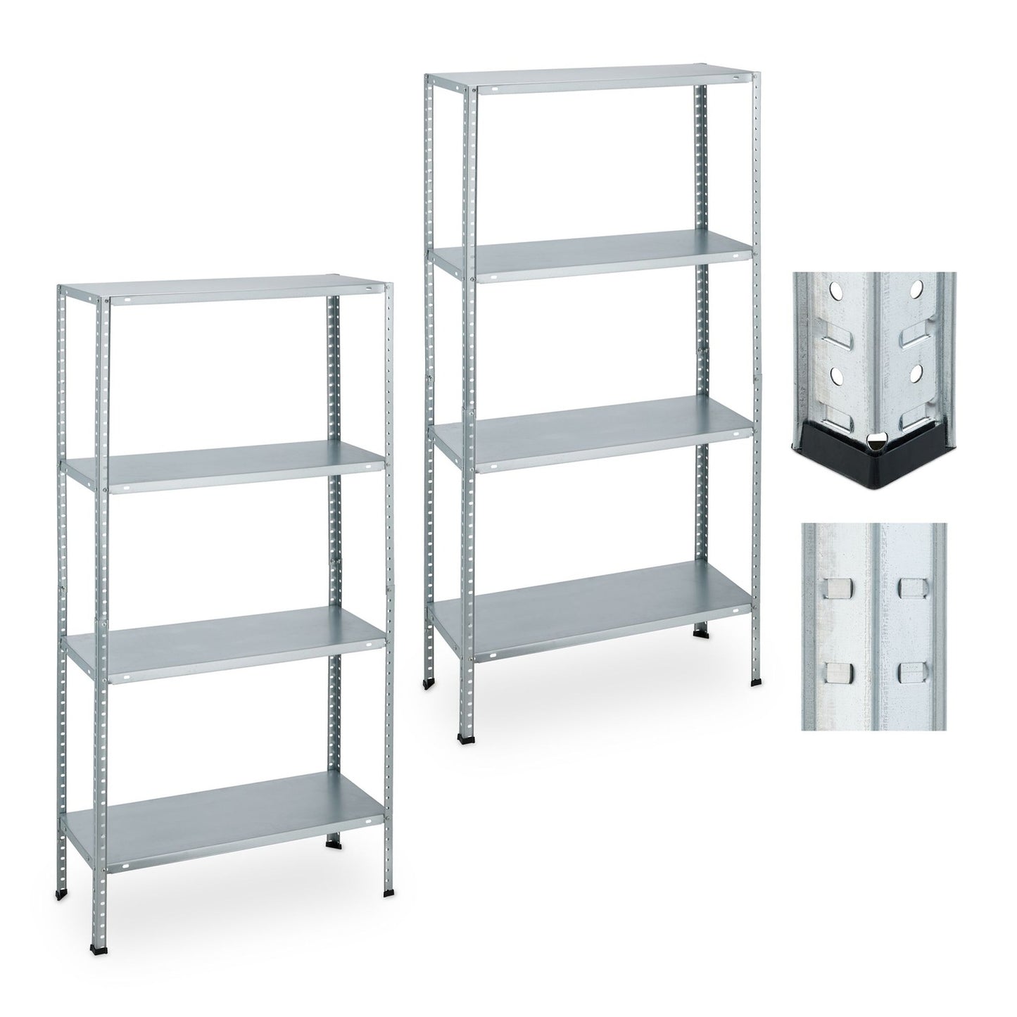 Heavy Duty Steel Shelving Unit, Set of 2, Adjustable