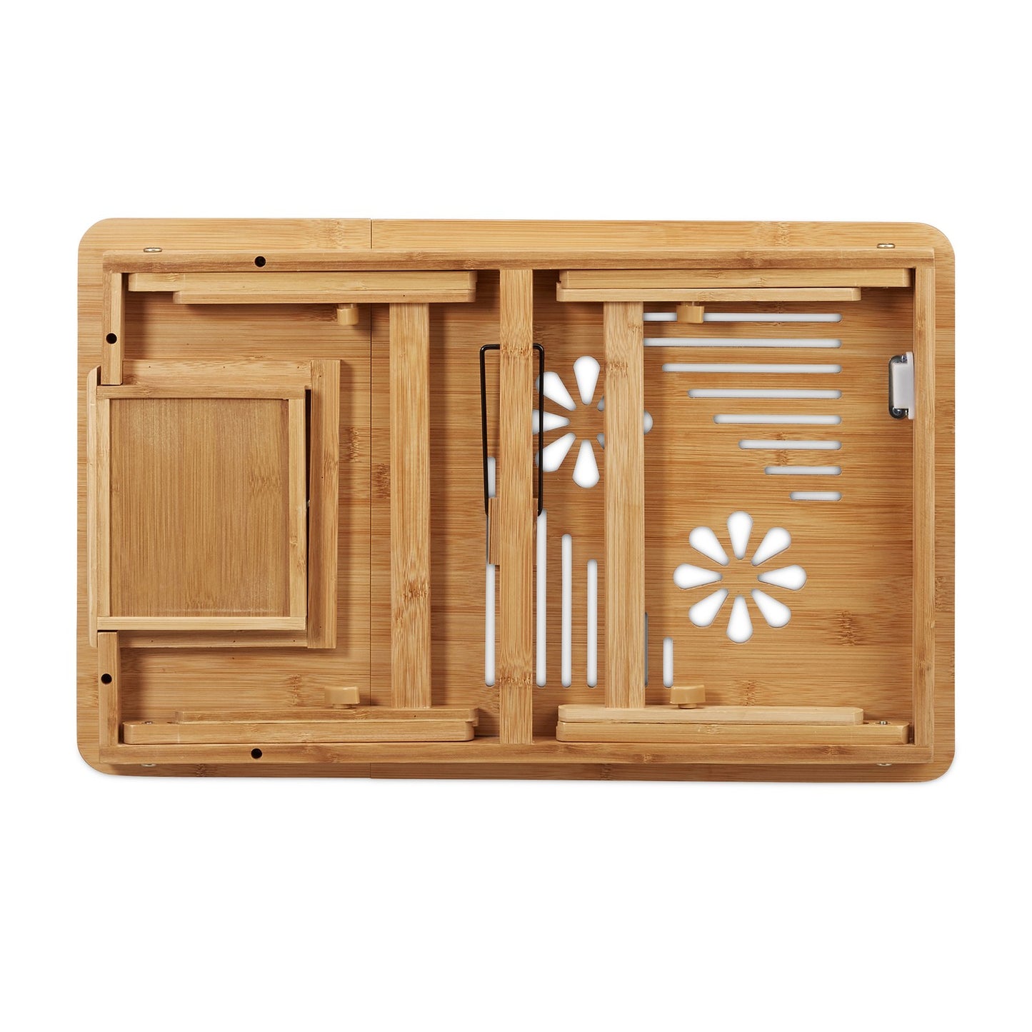 Height adjustable bamboo laptop stand