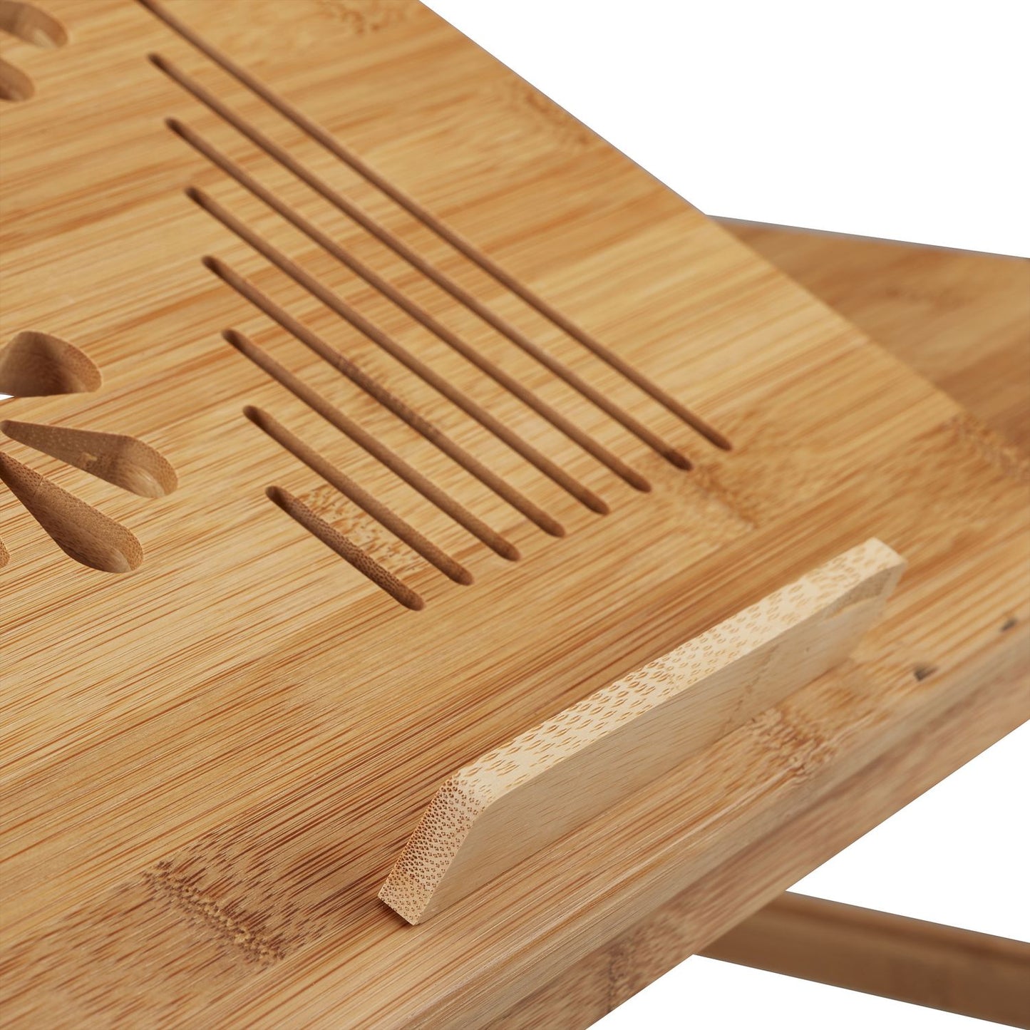 Height adjustable bamboo laptop stand