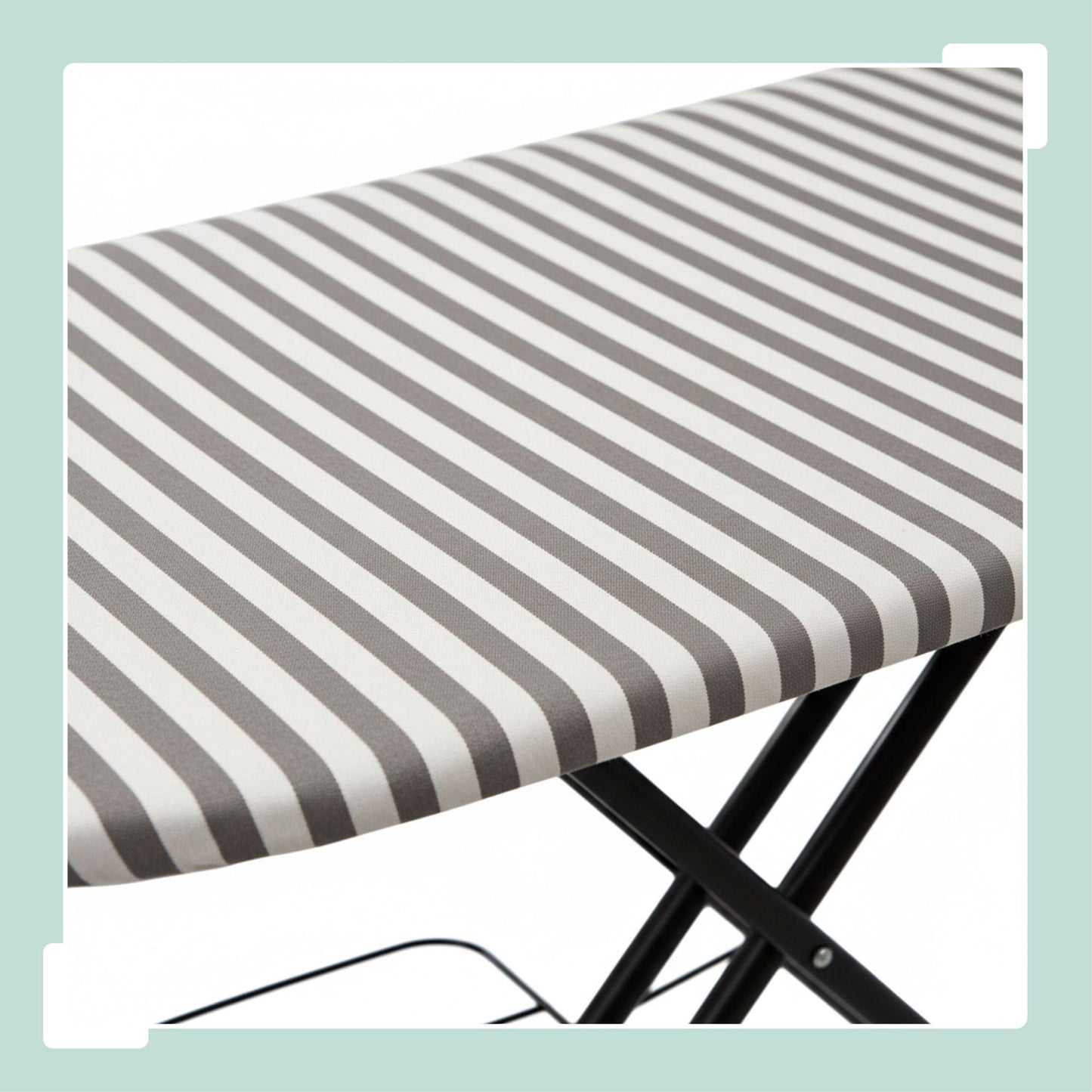 Height-Adjustable Ironing Board with Iron Rest, 110x33 cm
