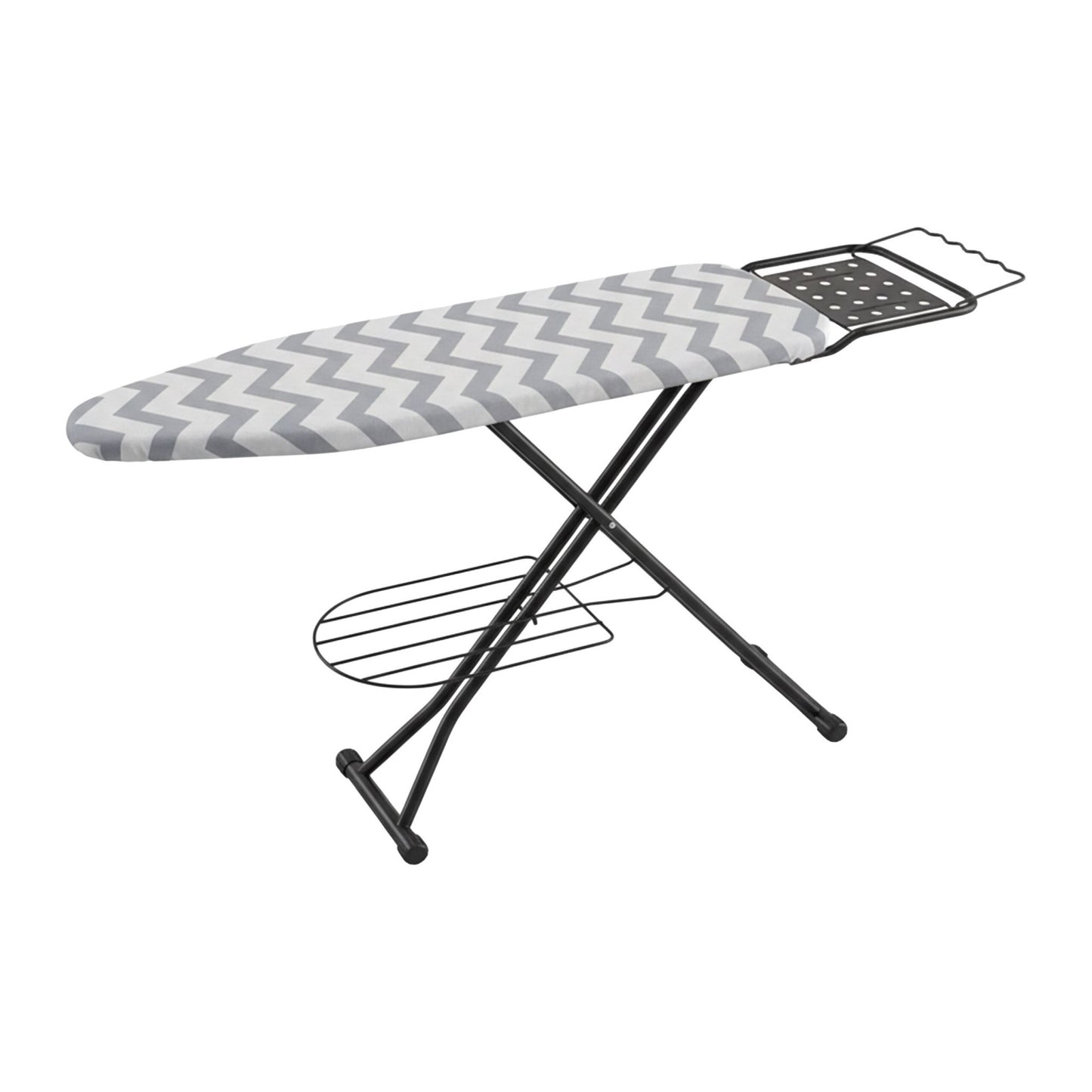 Height-Adjustable Ironing Board with Iron Rest, 110x33 cm