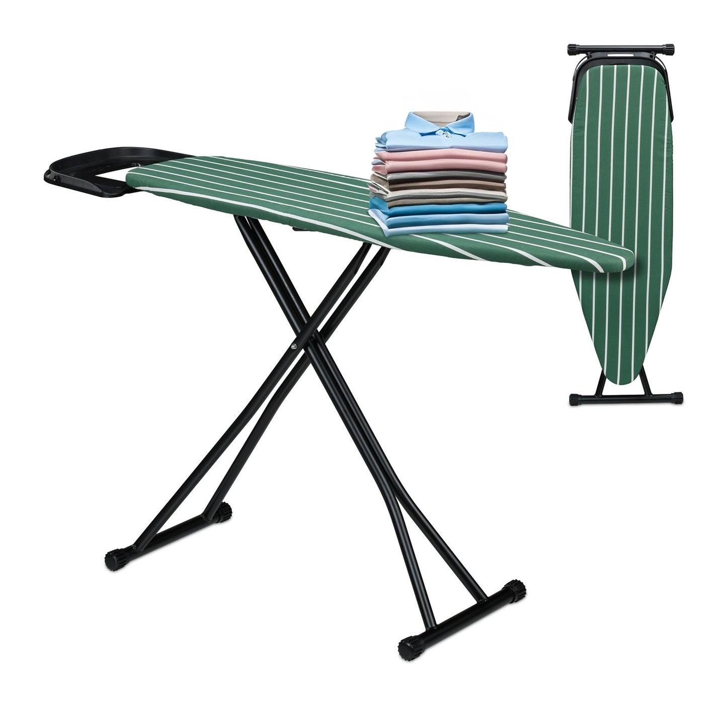 Height-Adjustable Ironing Board with Iron Rest, 121 x 39 cm