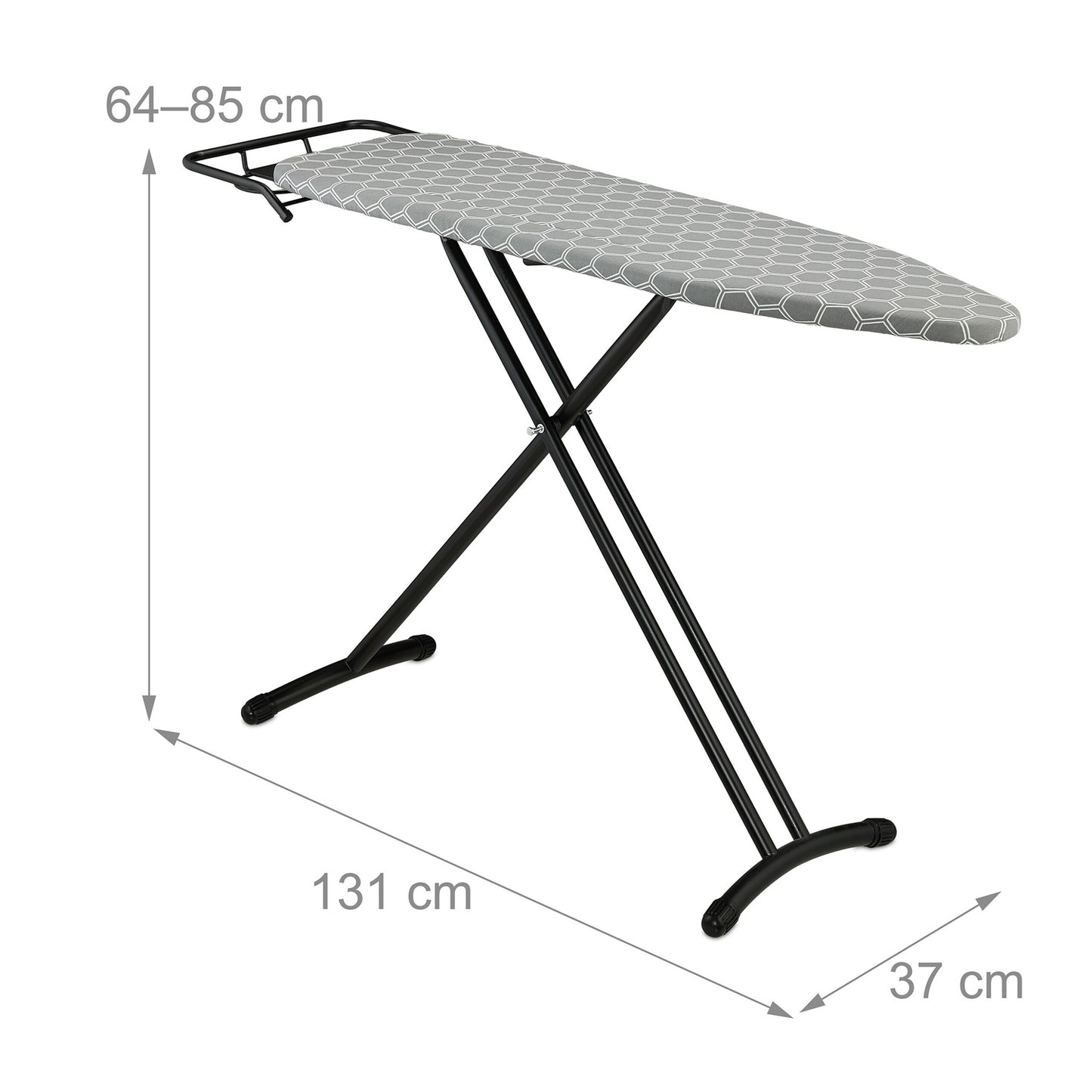 Height-Adjustable Ironing Board with Iron Rest