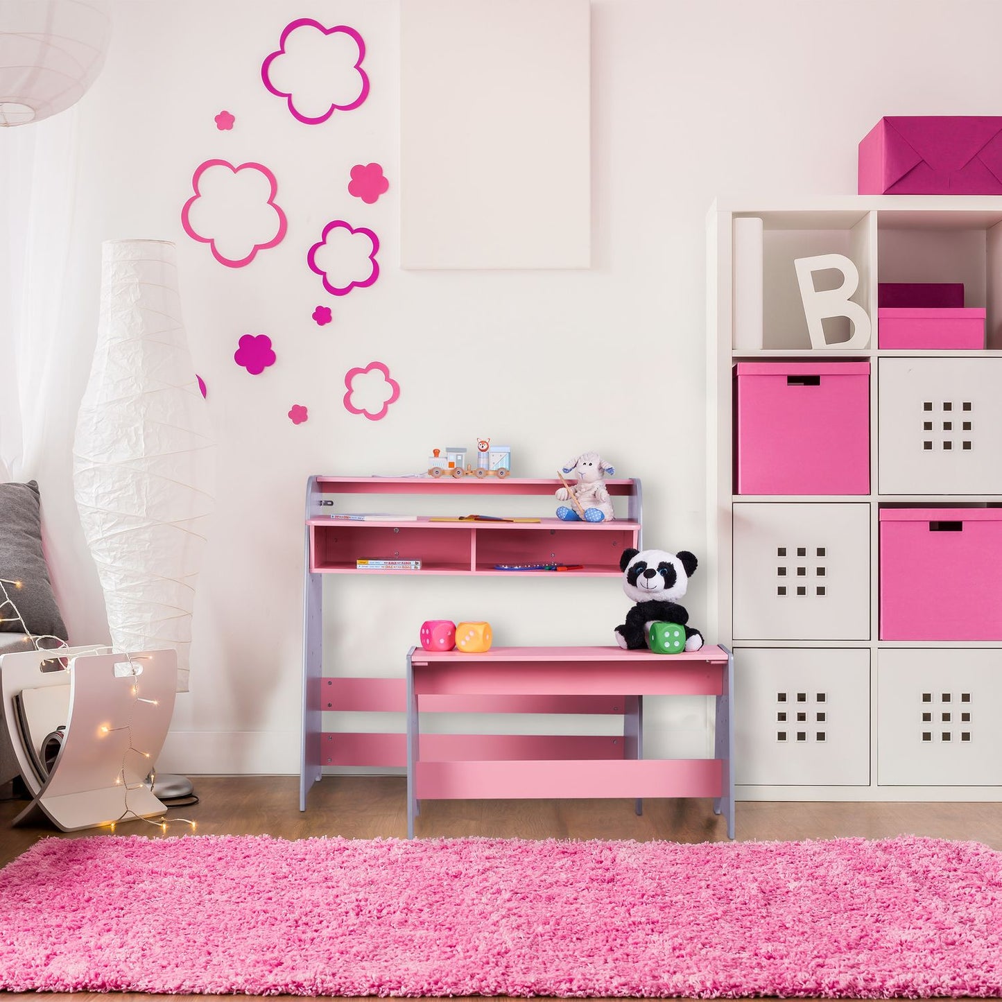 Height Adjustable Table & Bench for Kids