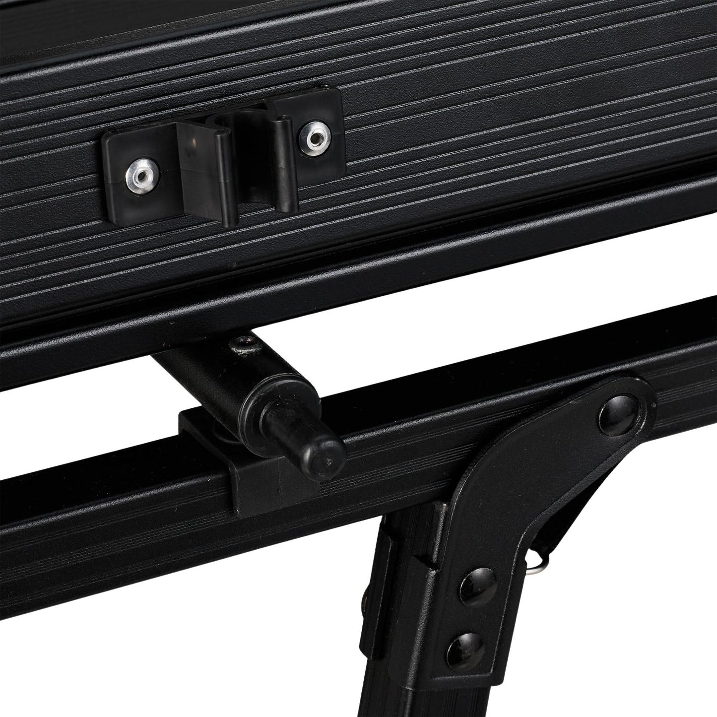 Height-adjustable folding aluminum table