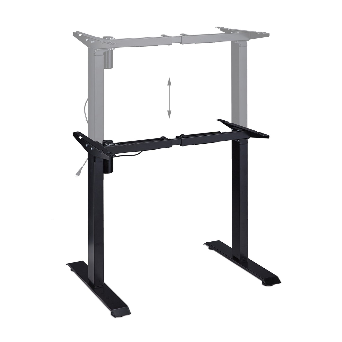 Height adjustable table frame