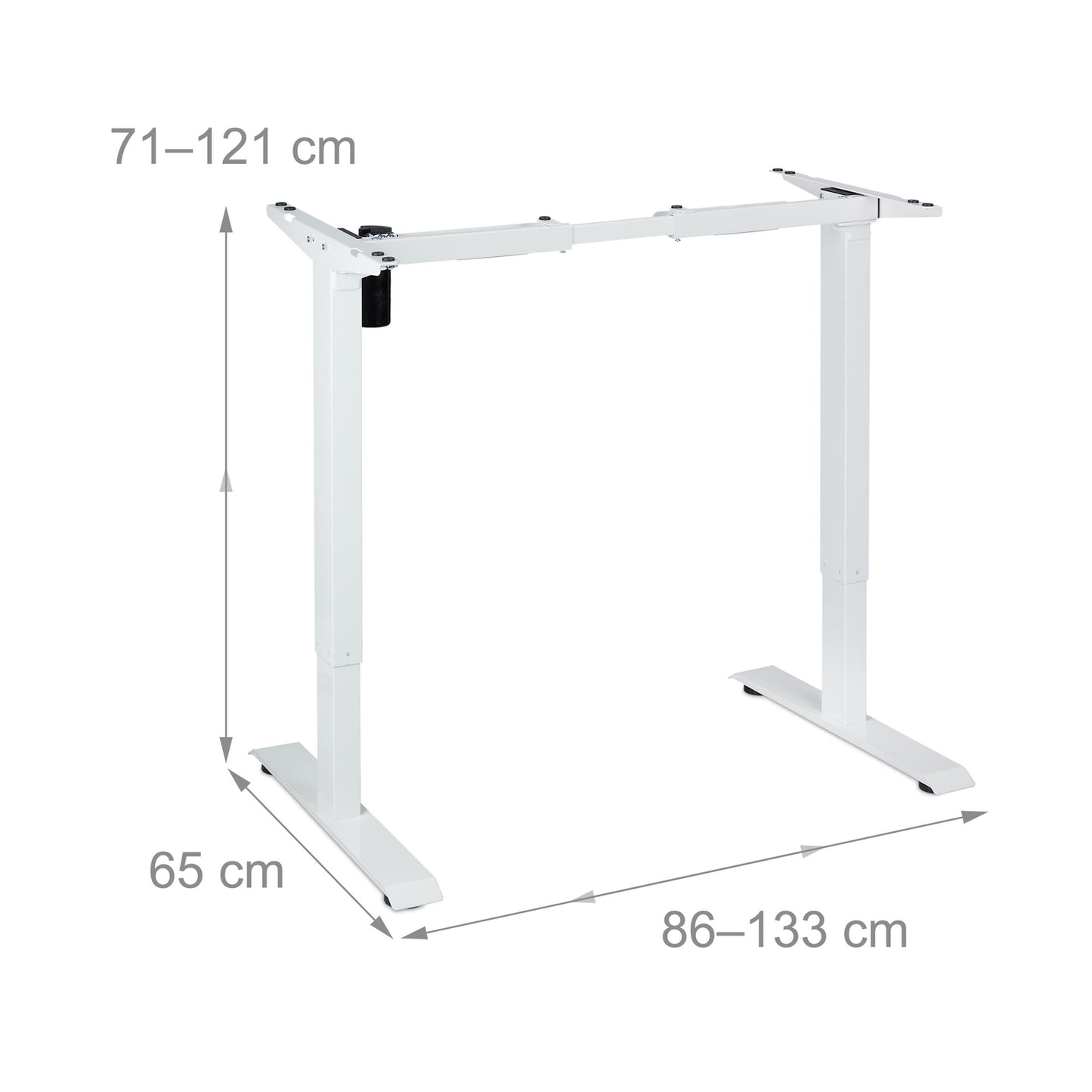 Height adjustable table frame